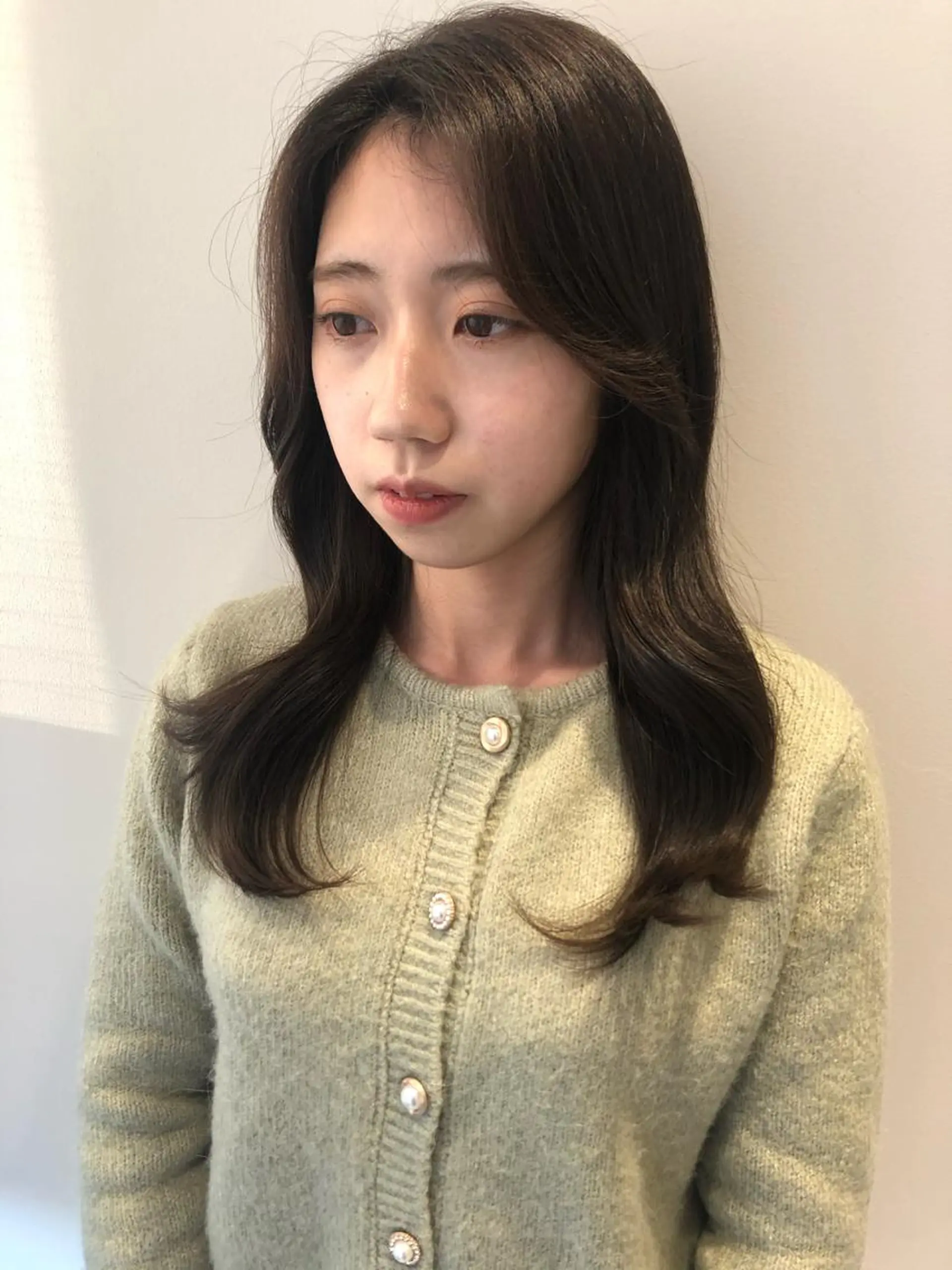 セミロング 韓国風ヘア ❤︎︎韓国ヘア❤︎︎ 𝑺𝒉𝒊𝒉𝒐のヘアスタイル