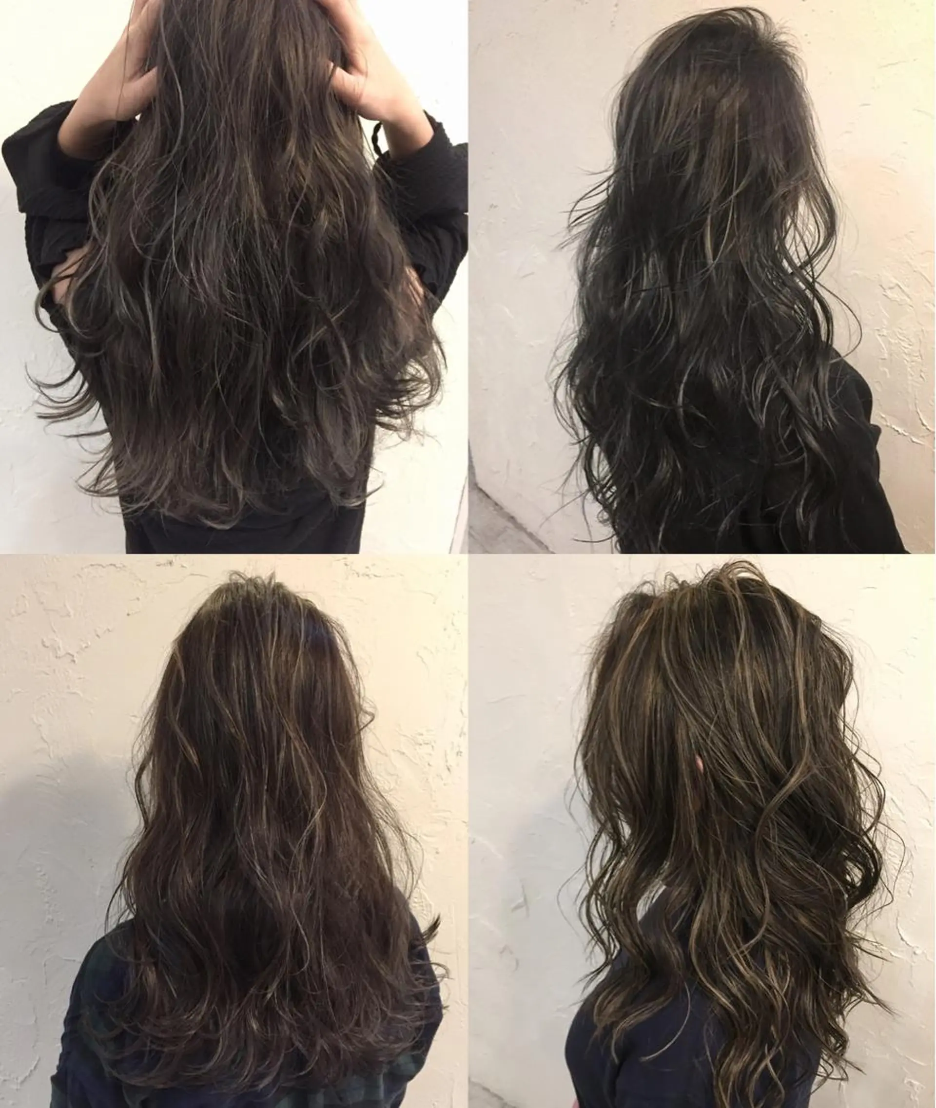 カラー ハイライトカラー カット ヘアカラー 韓国レイヤー外国人風 透明感カラー髪質改善のヘアスタイル