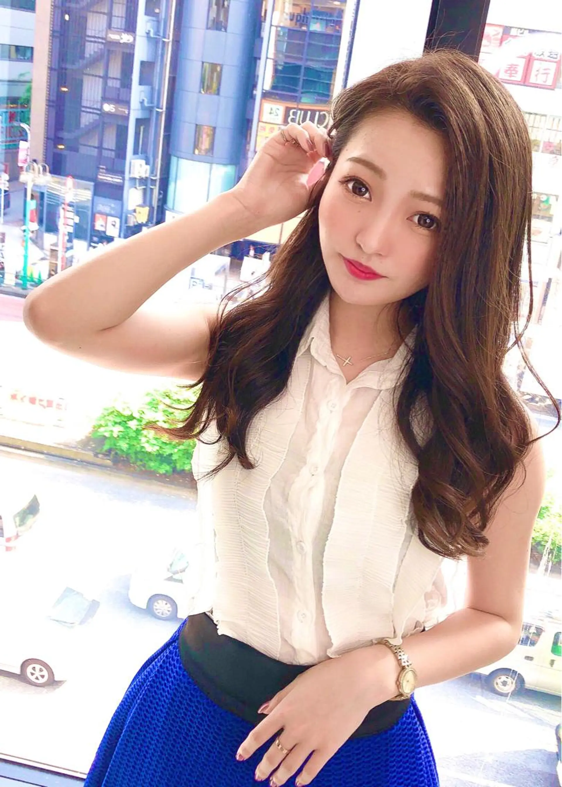 セミロング ヘアカラー トリートメント liberté リベルテ所属・9/1〜渋谷店移籍 レイヤーカット/会田のヘアスタイル