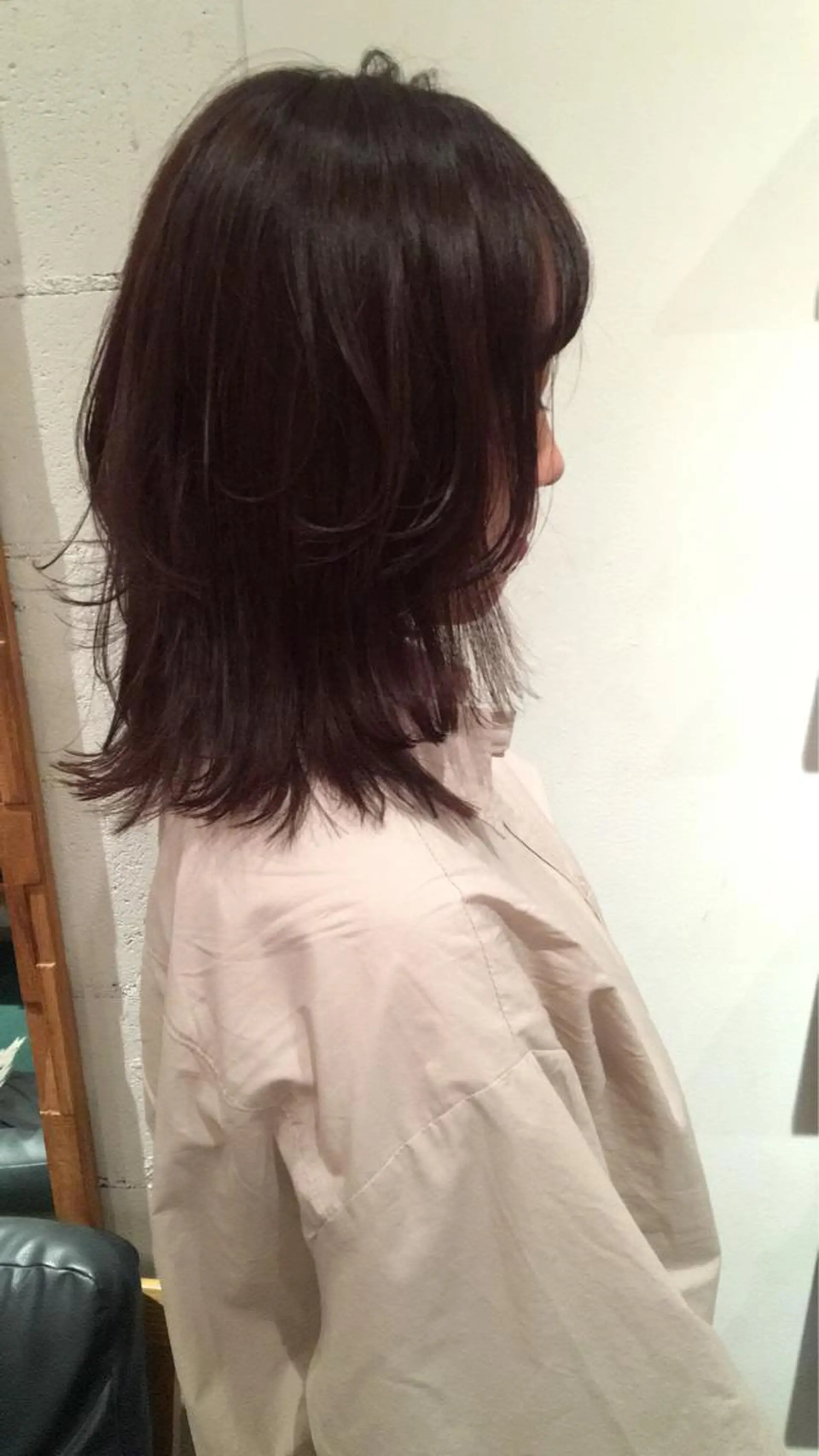 セミロング カラー ピンクカラー ウルフカット emme MIHO♡のヘアスタイル