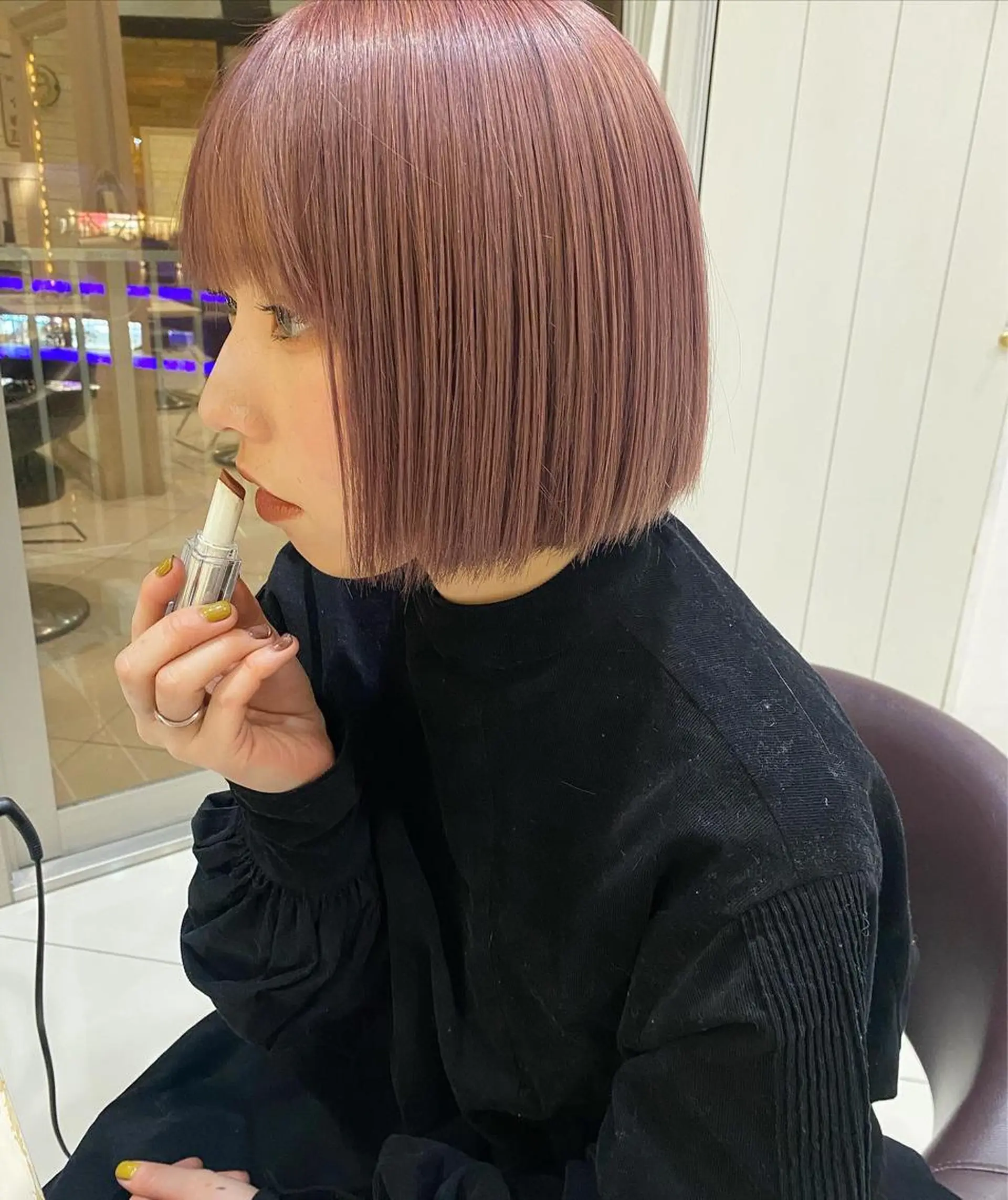 ショート カラー ピンクカラー riho/ブリーチ/ デザインカラー/辻堂のヘアスタイル