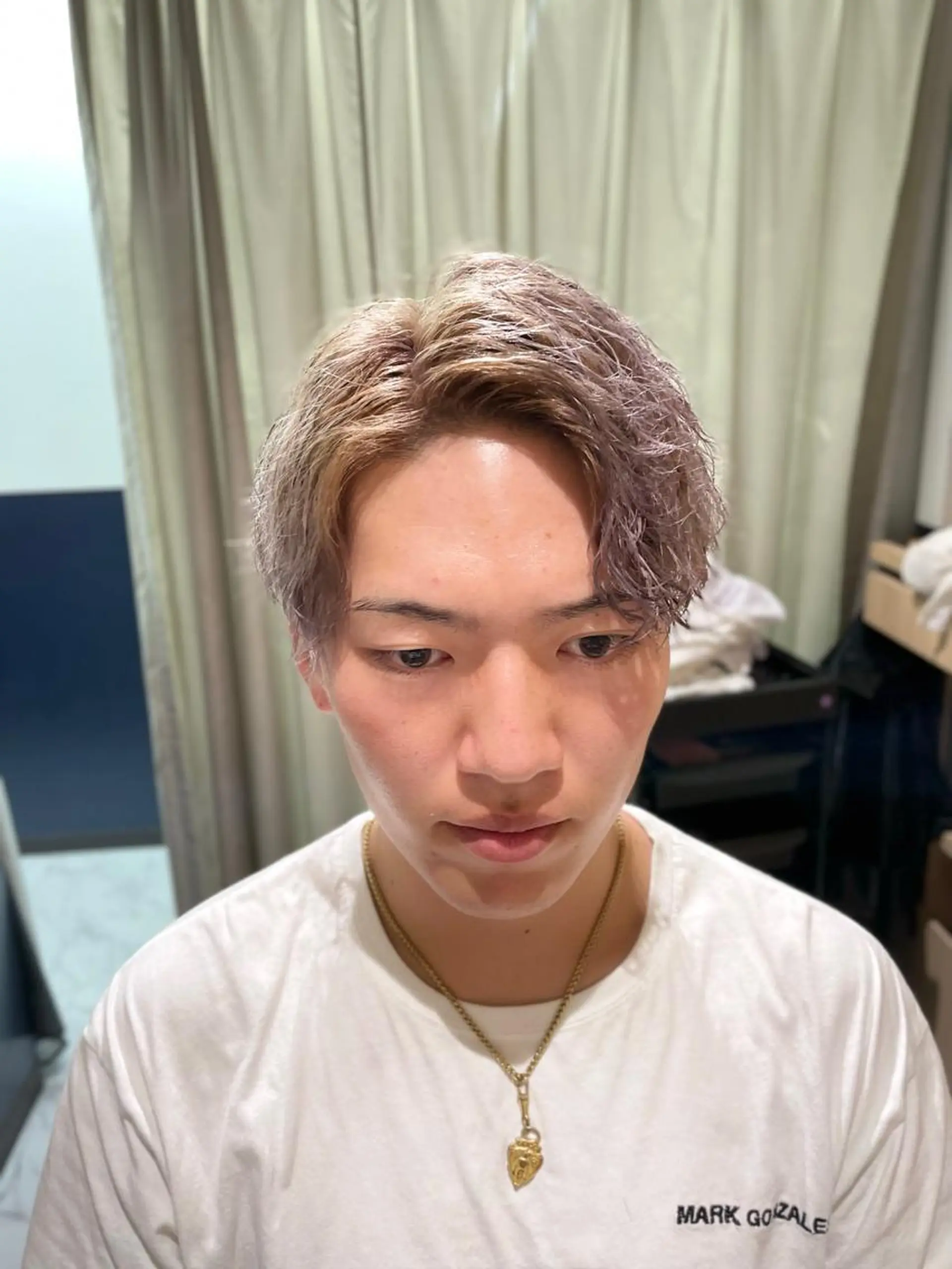 ショート パーマ メンズ メンズパーマ ツイストスパイラルパーマ スパイラルパーマ 銀座メンズカット/ 銀座メンズパーマ/のヘアスタイル