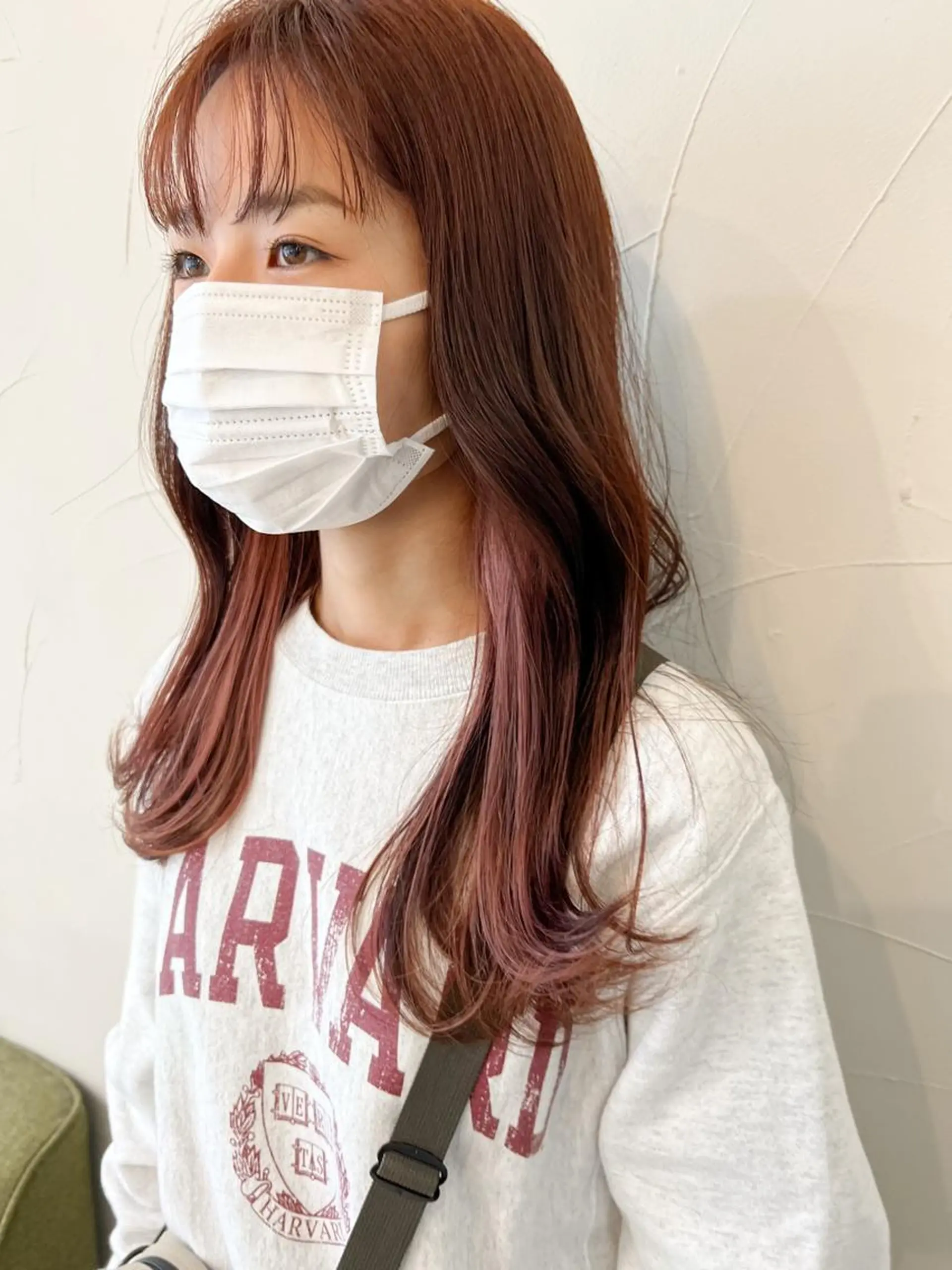 ロング カラー インナーカラー ピンクカラー ヘアカラー トリートメント 樋野 亮のヘアスタイル