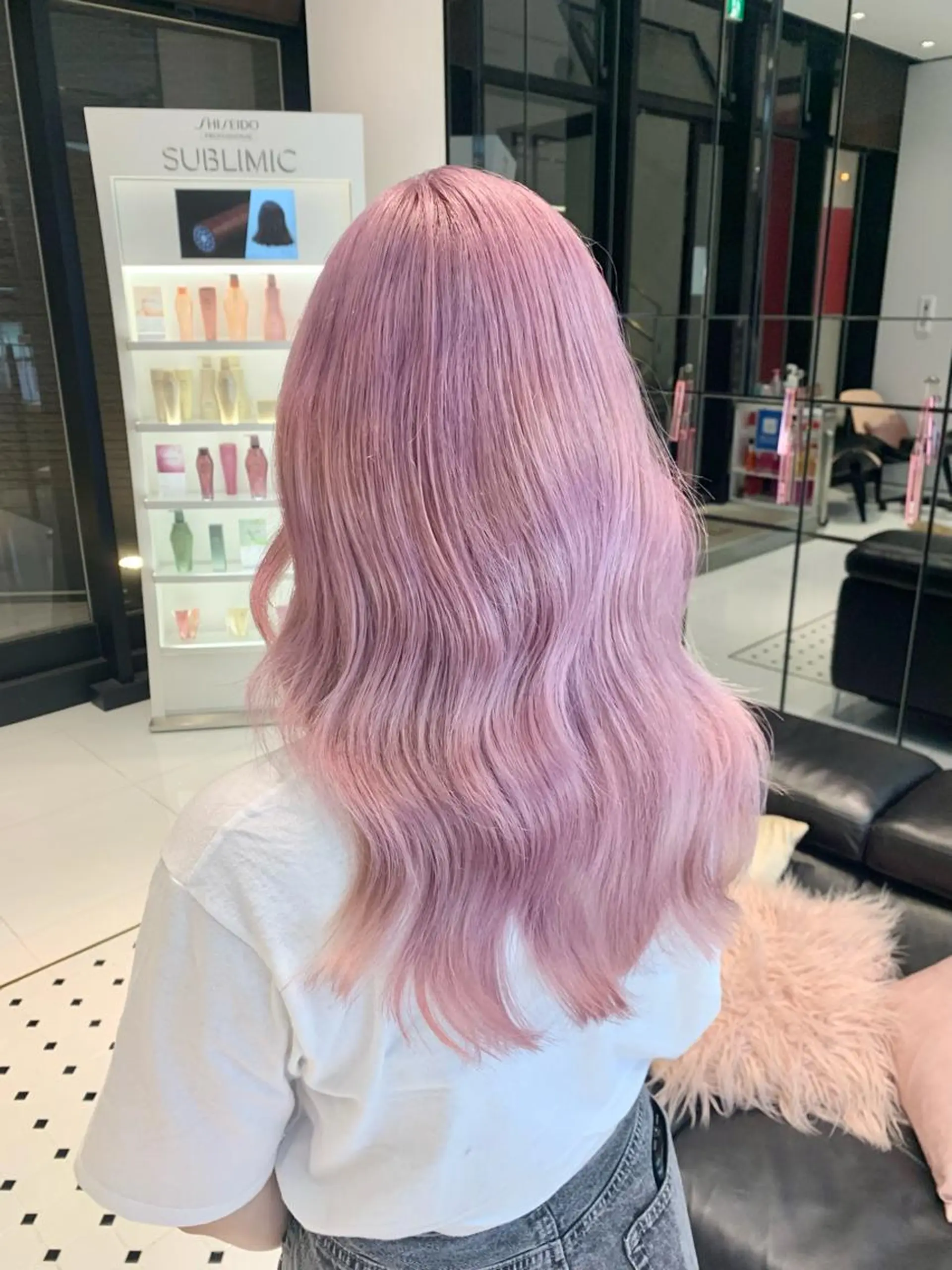 ロング カラー ヘアアレンジ ハッシュカット/ 韓国ヘア☽⋰mahoのヘアスタイル