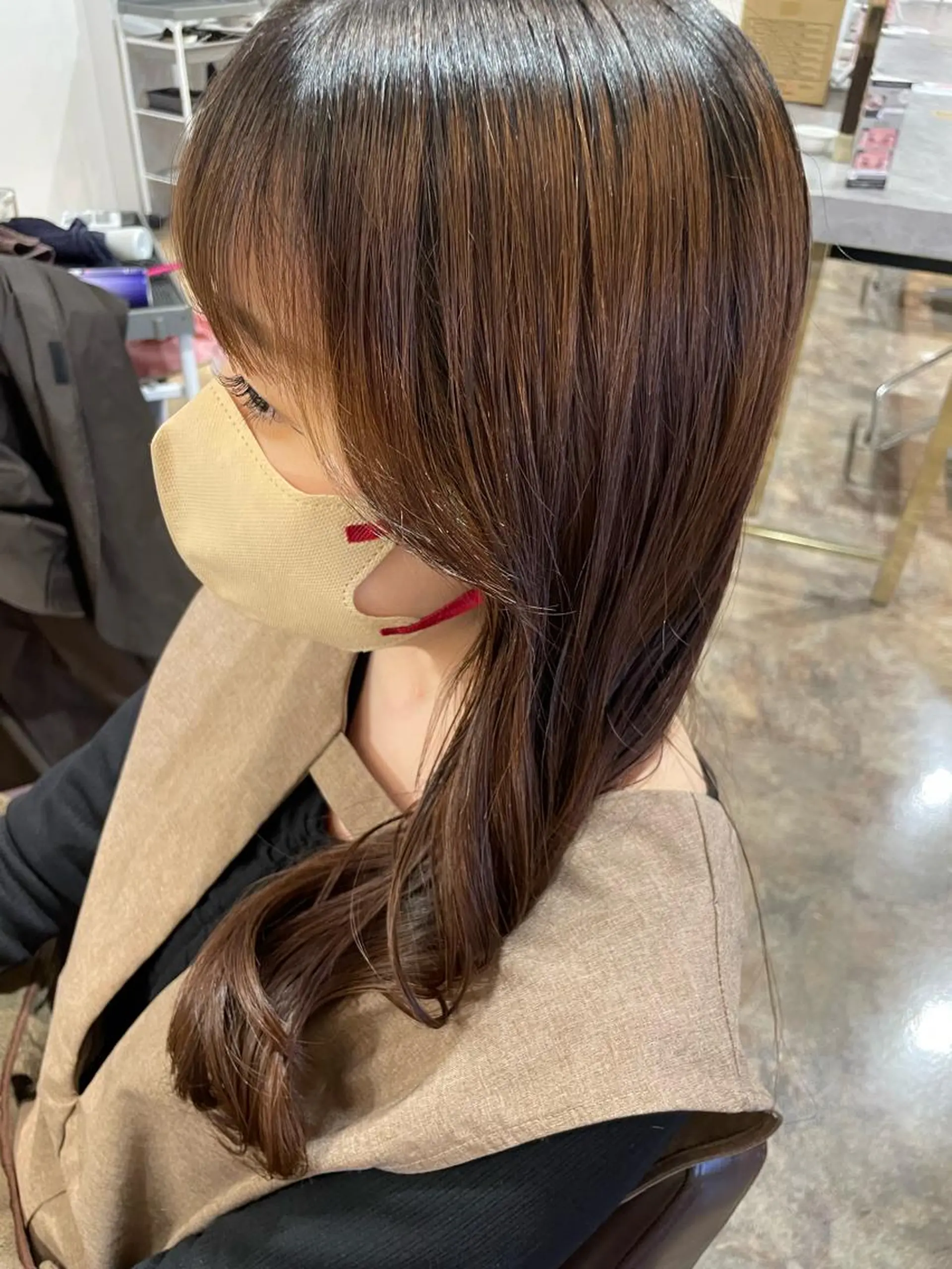 ミディアム ボブ 顔周りカット 森 愛佳のヘアスタイル