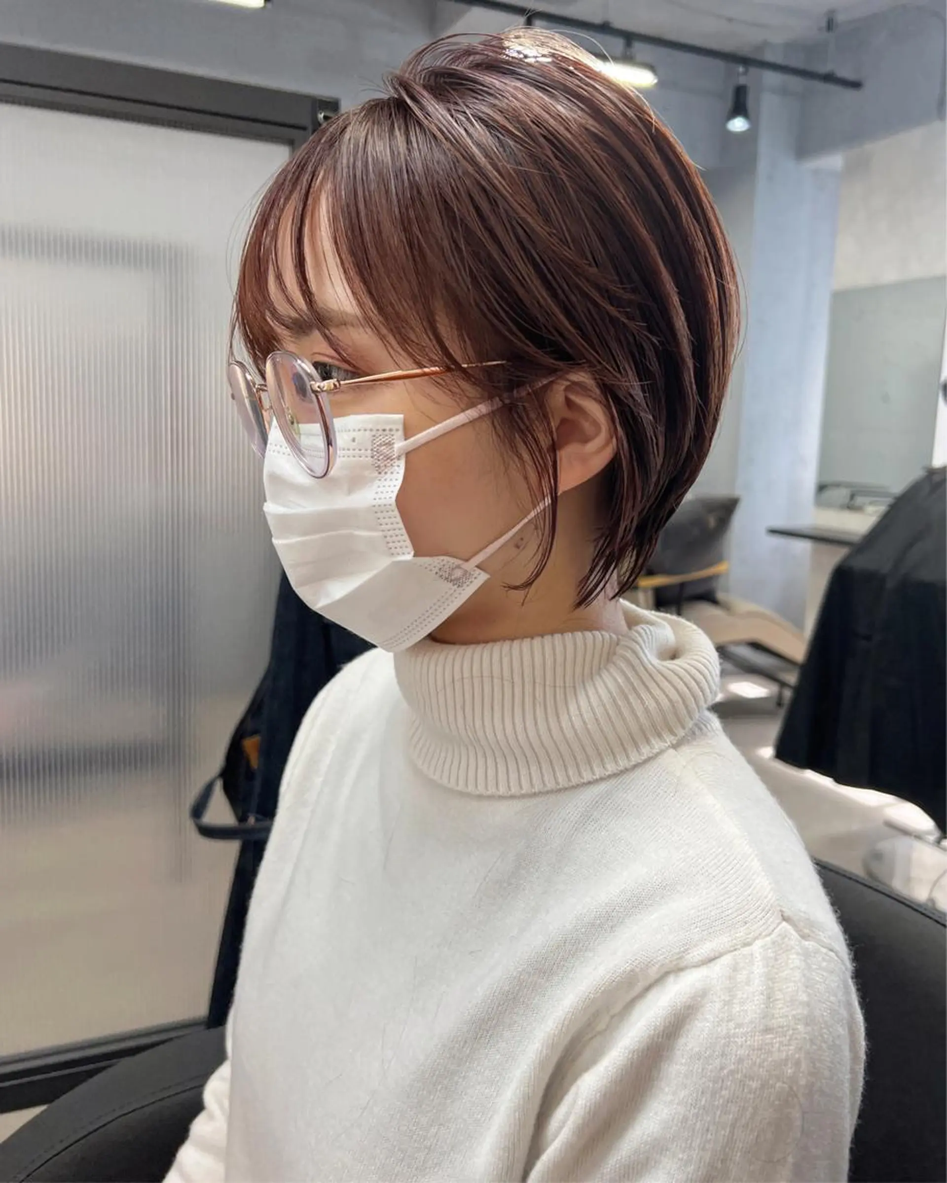 ショート ブリーチ/ウルフ ハッシュカット/石山のヘアスタイル