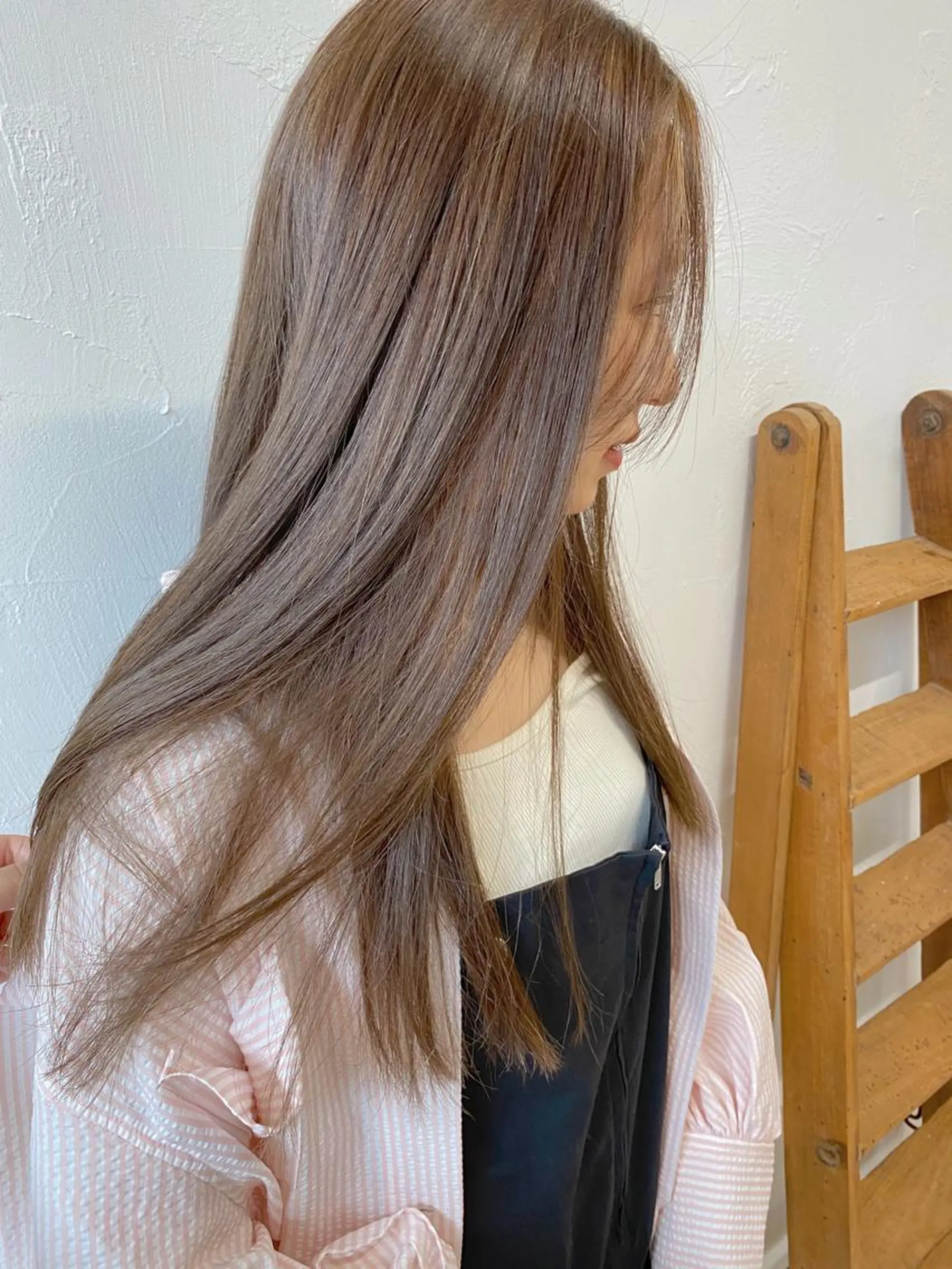 ロング カラー ベージュカラー ハイトーンカラー ance ayelashアンセアイラッシュ薬院店所属・神原 ありさのマツエク・マツパデザイン