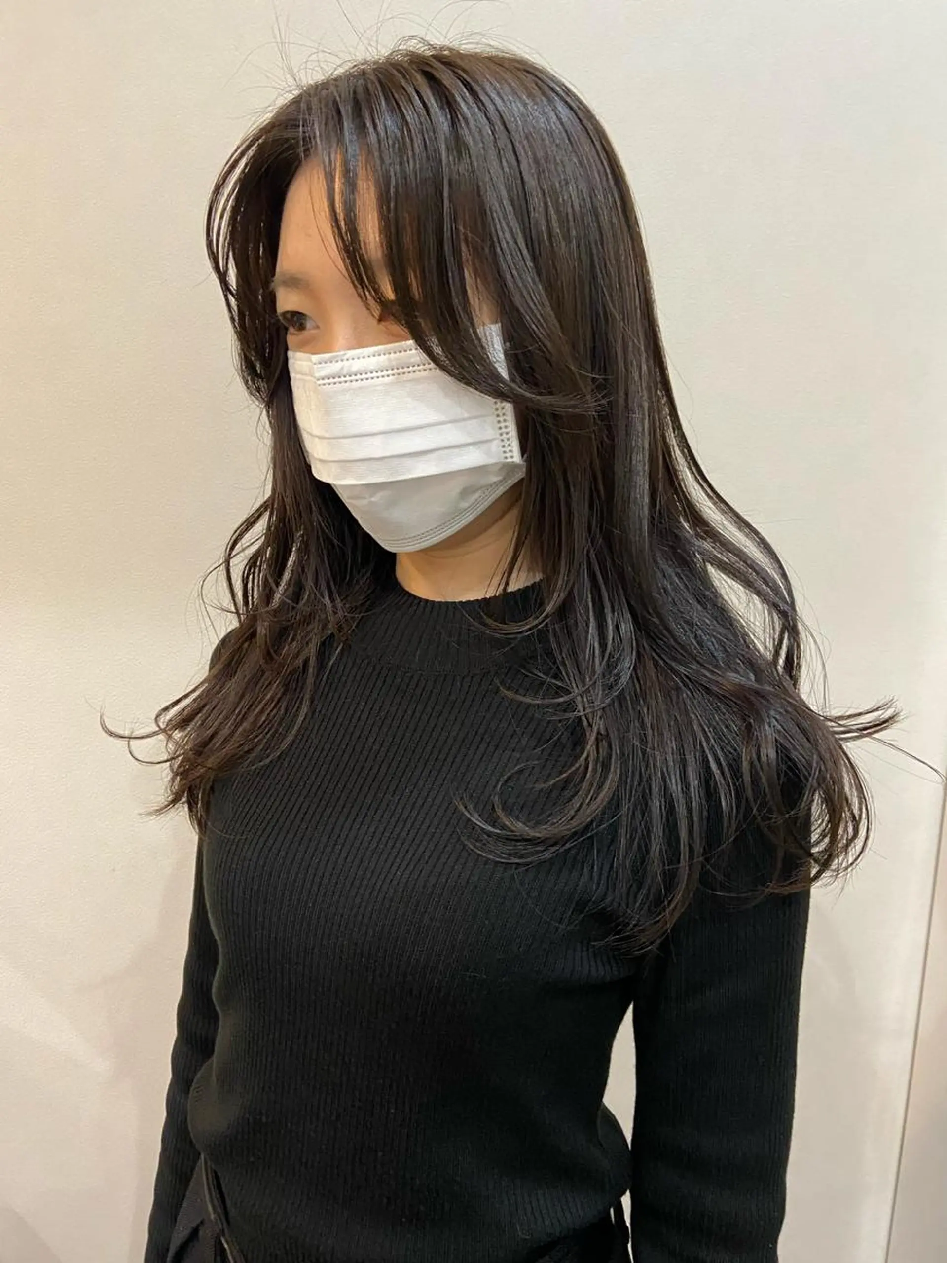 ロング 顔周りカット レイヤーカット カット トリートメント ボブ/透明感カラー 🧸YUI❤️のヘアスタイル