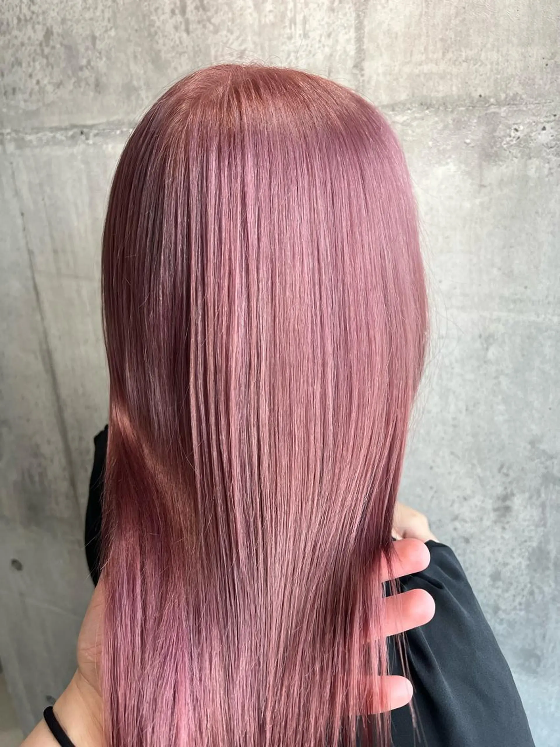 セミロング カラー ベージュカラー ピンクカラー ピンクベージュ mimiiy梅田 中崎町ハイトーンのヘアスタイル