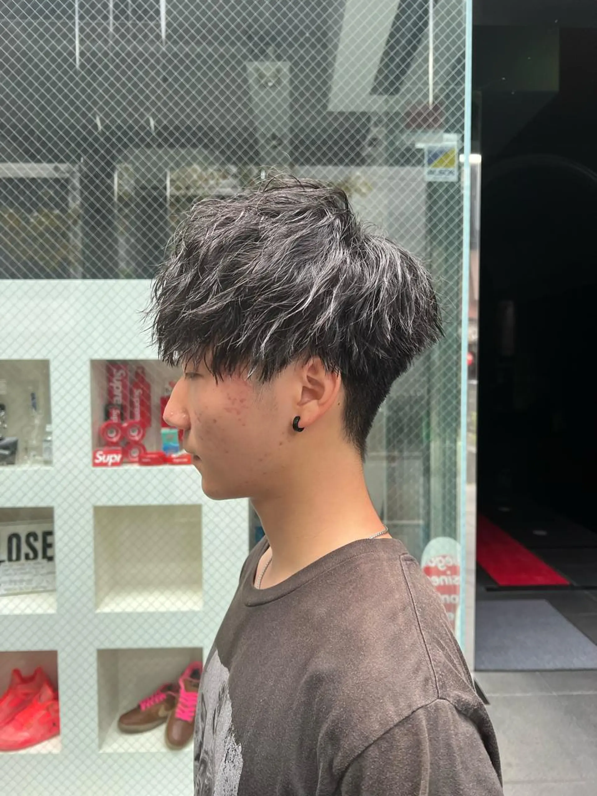 ショート パーマ メンズ カット パーマ トリートメント salowin所属・吉ヶ別符 亮祐のヘアスタイル