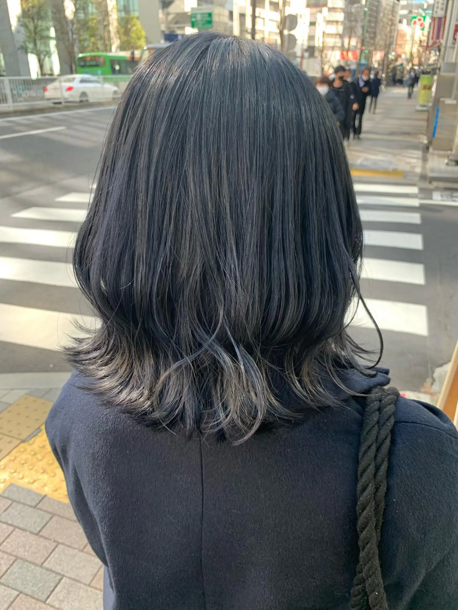 ショート カラー 黒髪 ブルーカラー ブルーブラック 韓国風ヘア カット ヘアカラー トリートメント 🌿パーマ大好評 メンズヘア🌿ワタルのヘアスタイル