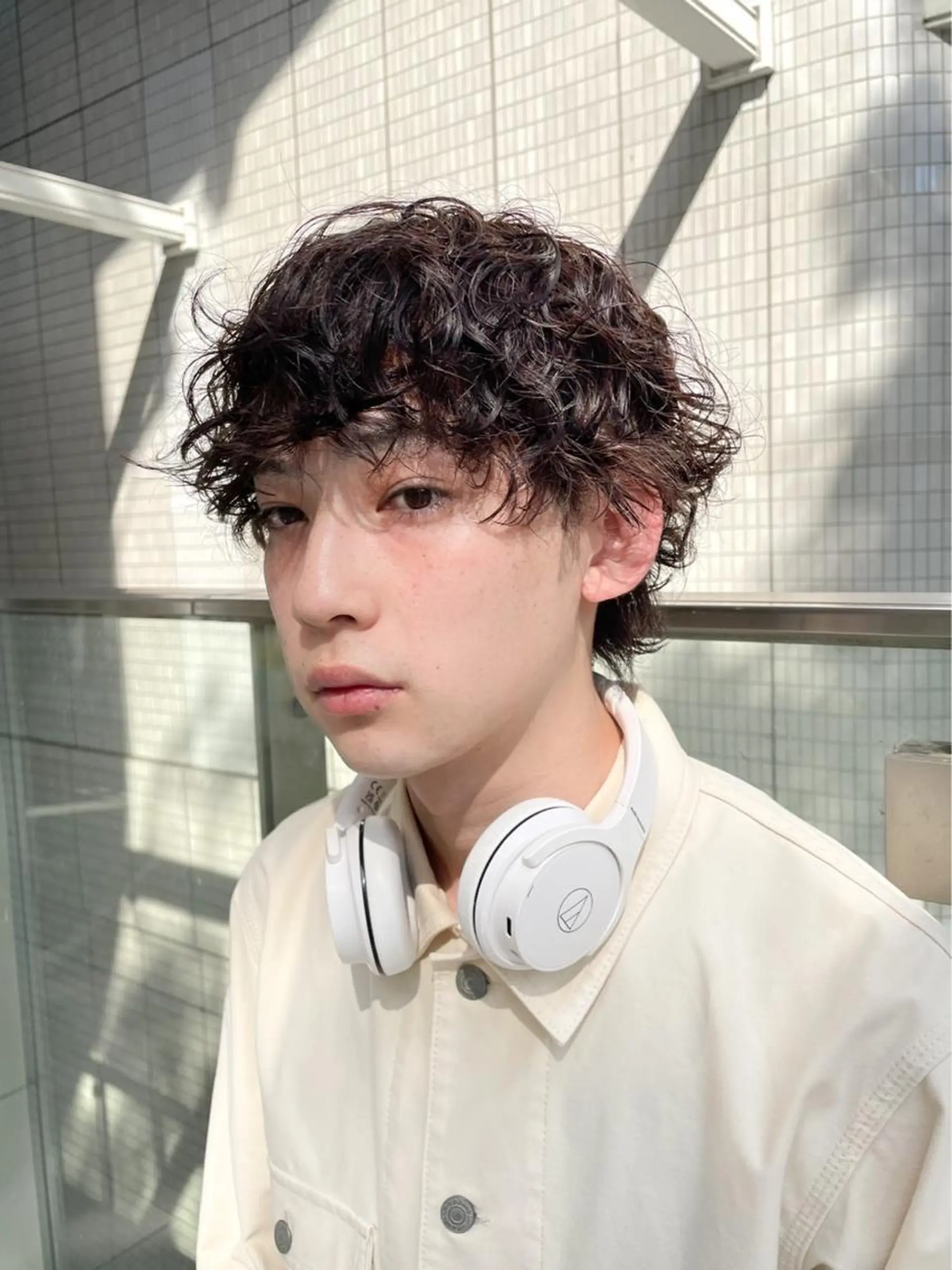 ショート パーマ メンズ メンズパーマ スパイラルパーマ カット パーマ 水野 雪 パーマ/暖色カラーのヘアスタイル