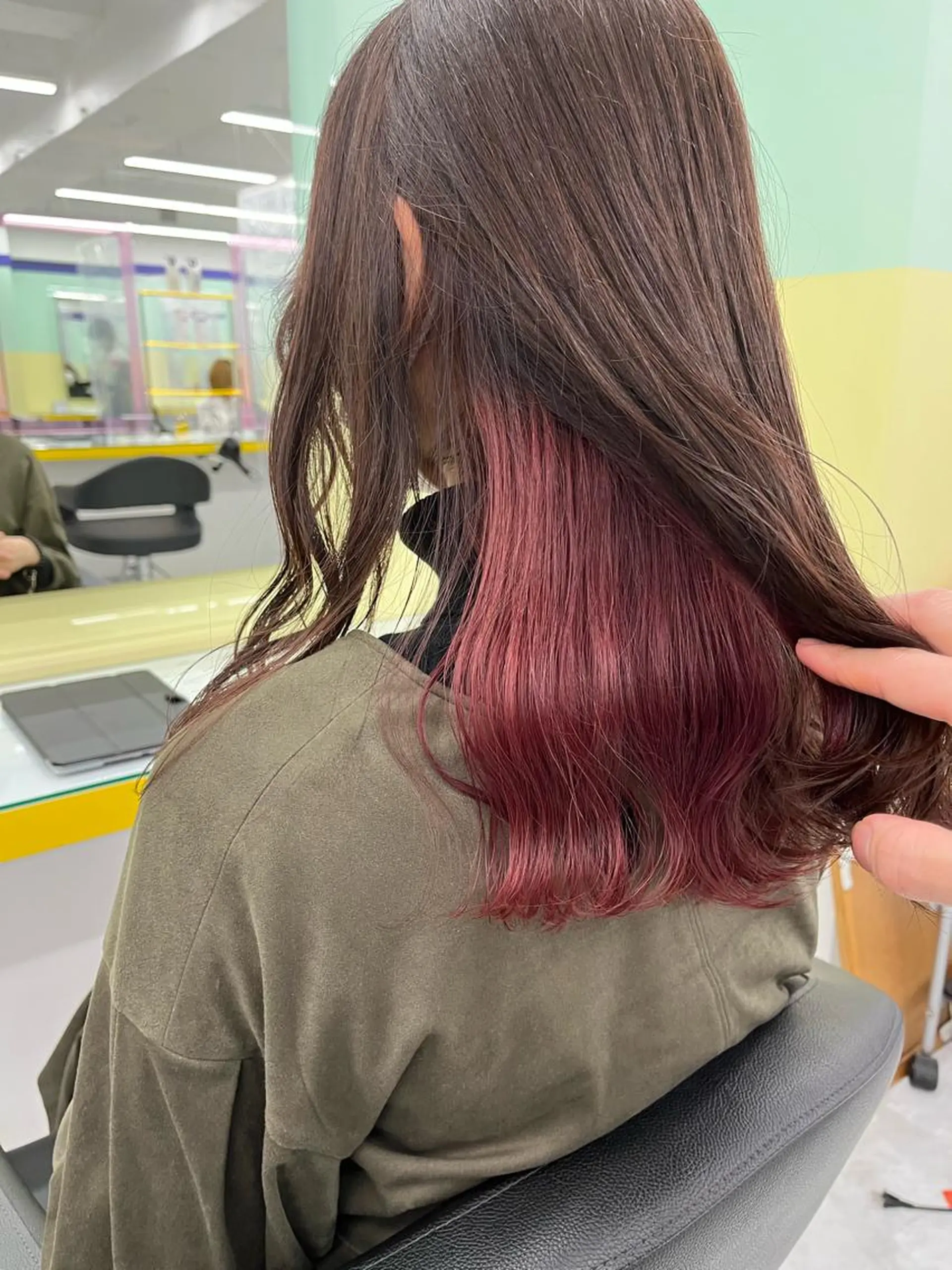 セミロング ヘアカラー トリートメント ヘッドスパ ヘアセット I S所属・🌿透明感カラー‪ 縮毛矯正✨かずきのヘアスタイル