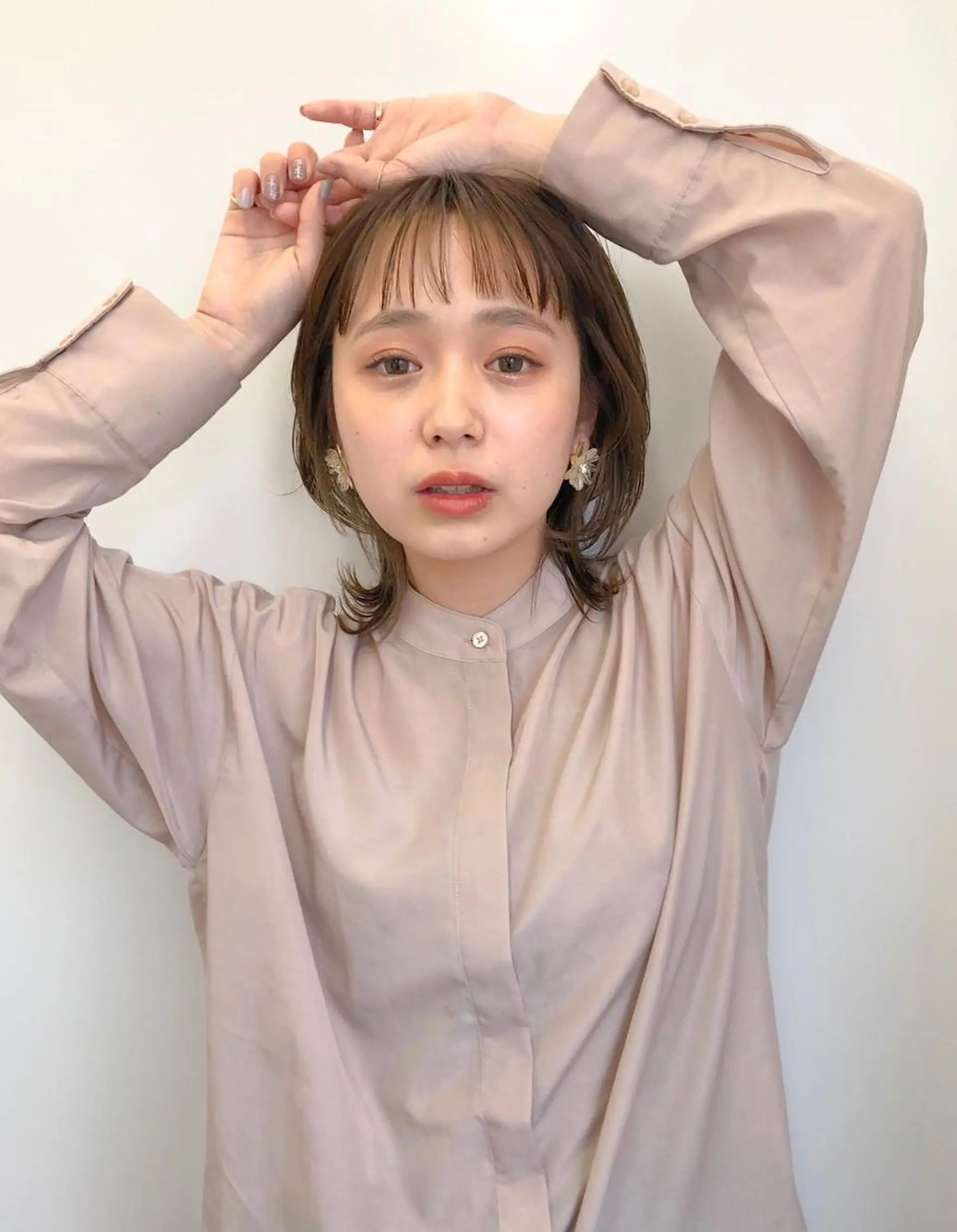 ミディアム カラー カット ヘアカラー トリートメント 🤍オオカワ レイナ🤍のヘアスタイル