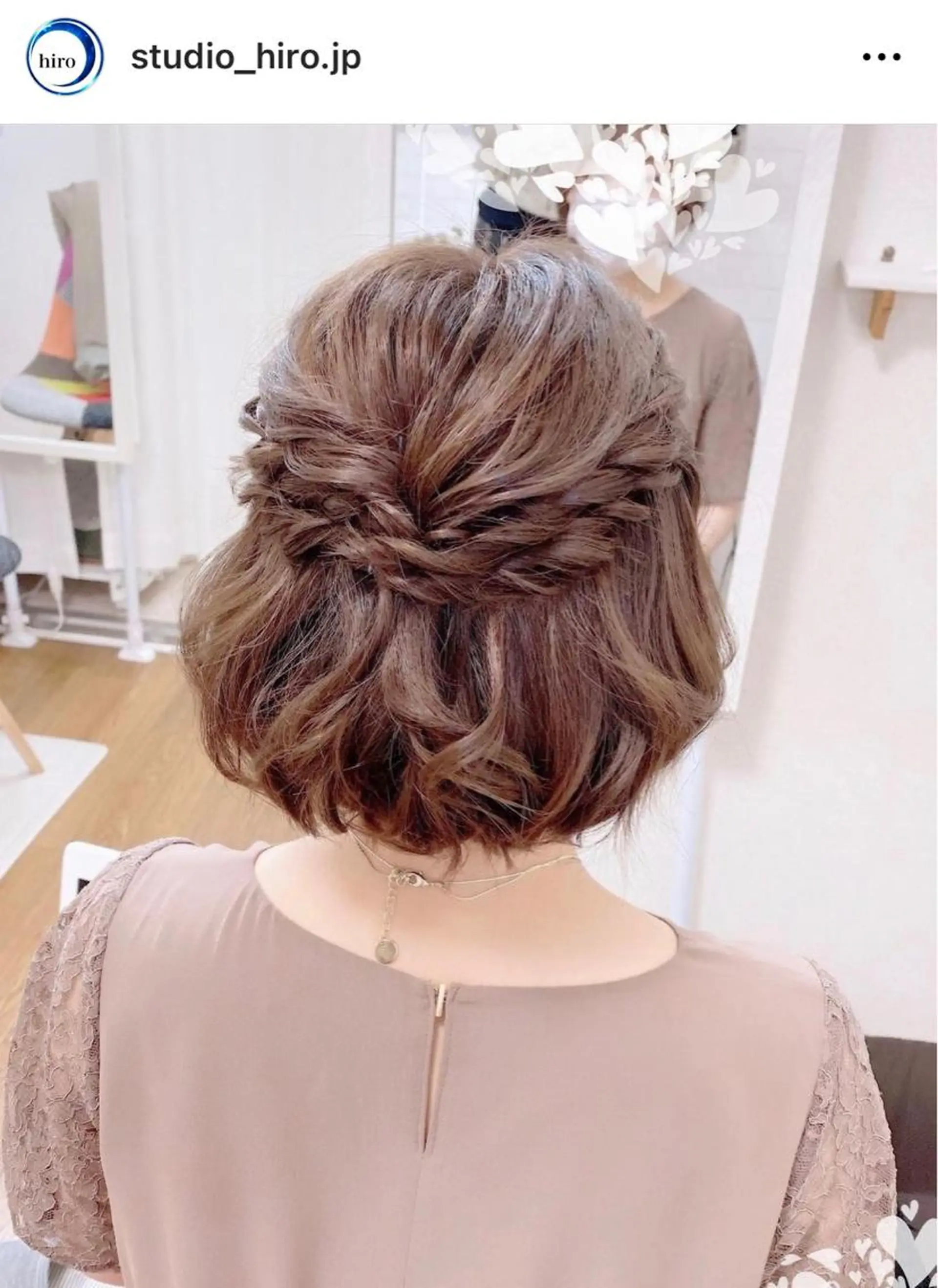 ミディアム 京都.祇園セットサロン:スタジオ ヒロ【Studio hiro】所属・ヒロ(hiro) •スタジオヒロのヘアスタイル