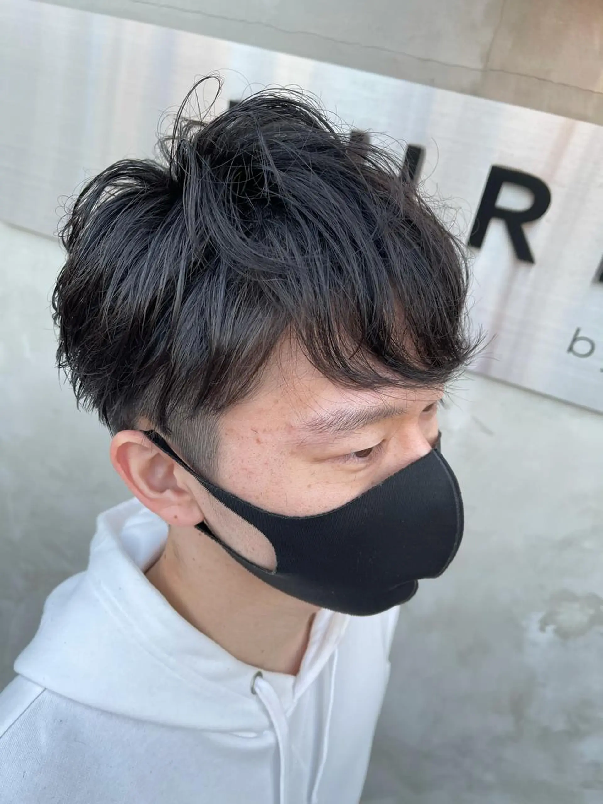 ショート パーマ メンズ miyu🎀まつ毛 透明感カラーのヘアスタイル