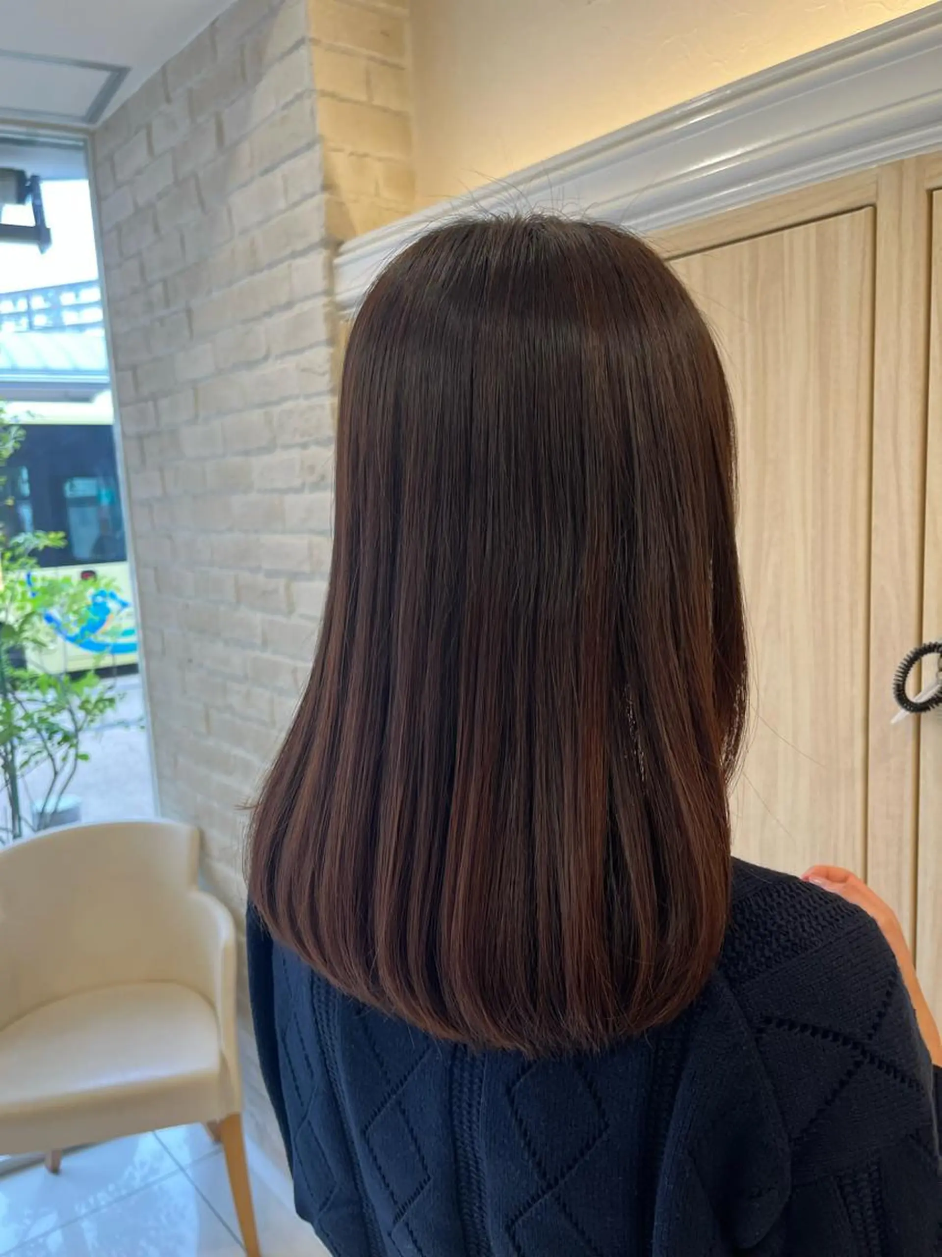 セミロング 縮毛矯正 トリートメント 田中 瑞妃のヘアスタイル