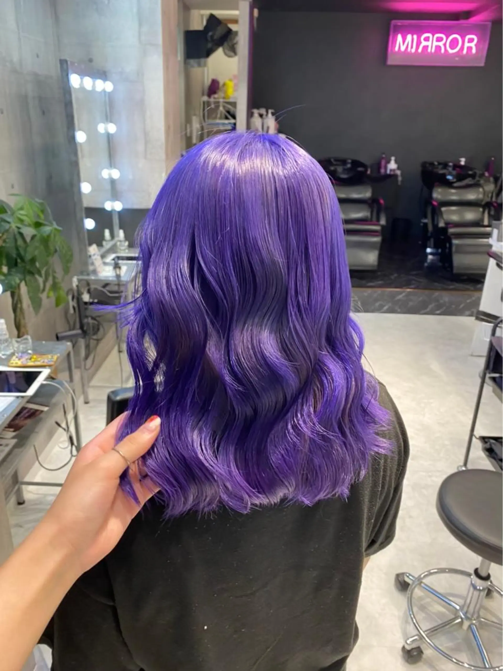 セミロング カラー ヘアカラー トリートメント ヘアセット 🩶【推しハイトーン 】yuzu🩶のヘアスタイル