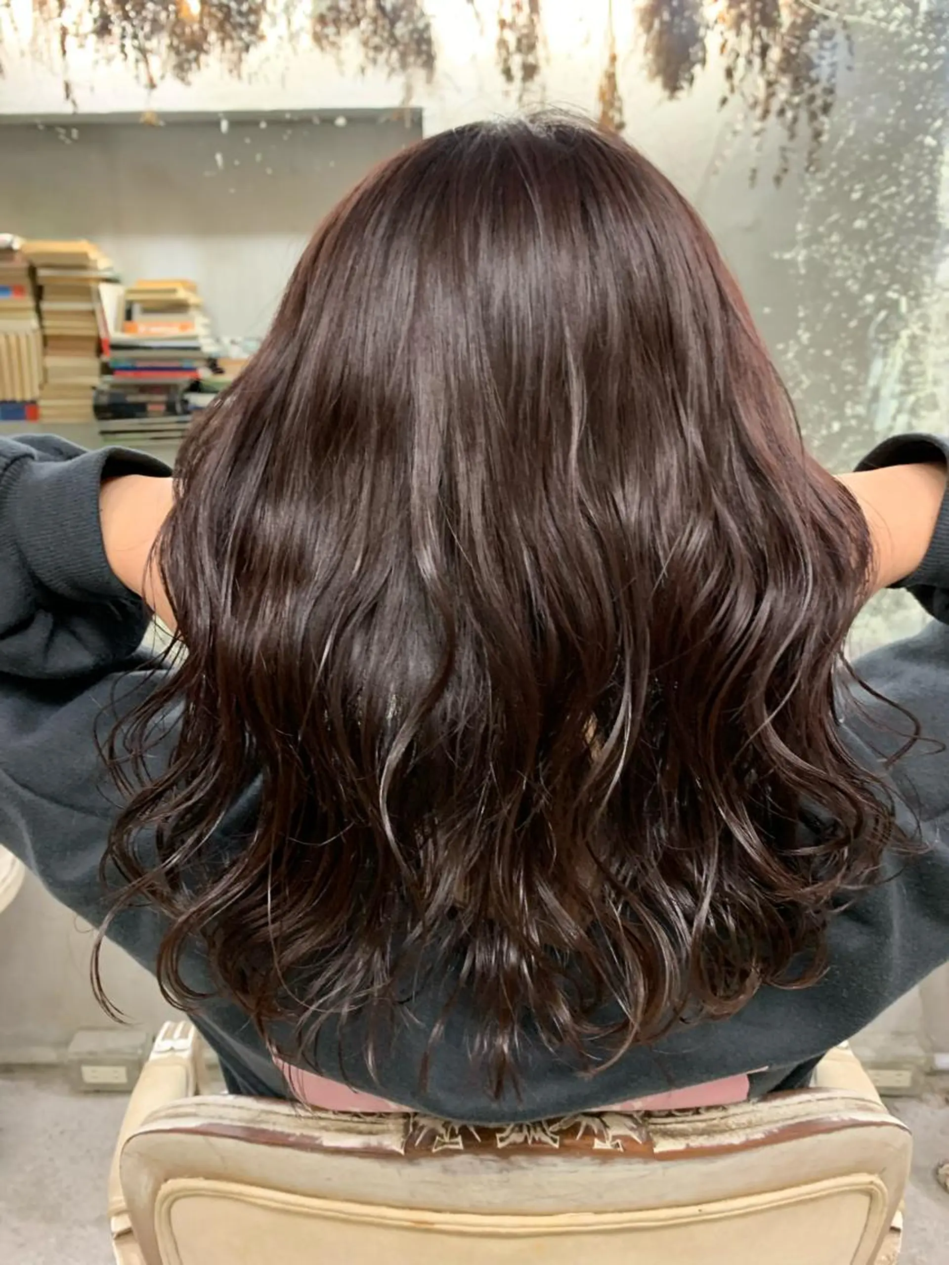 セミロング ラベンダーブラウン 似合わせカラー🫶 小川千波のヘアスタイル