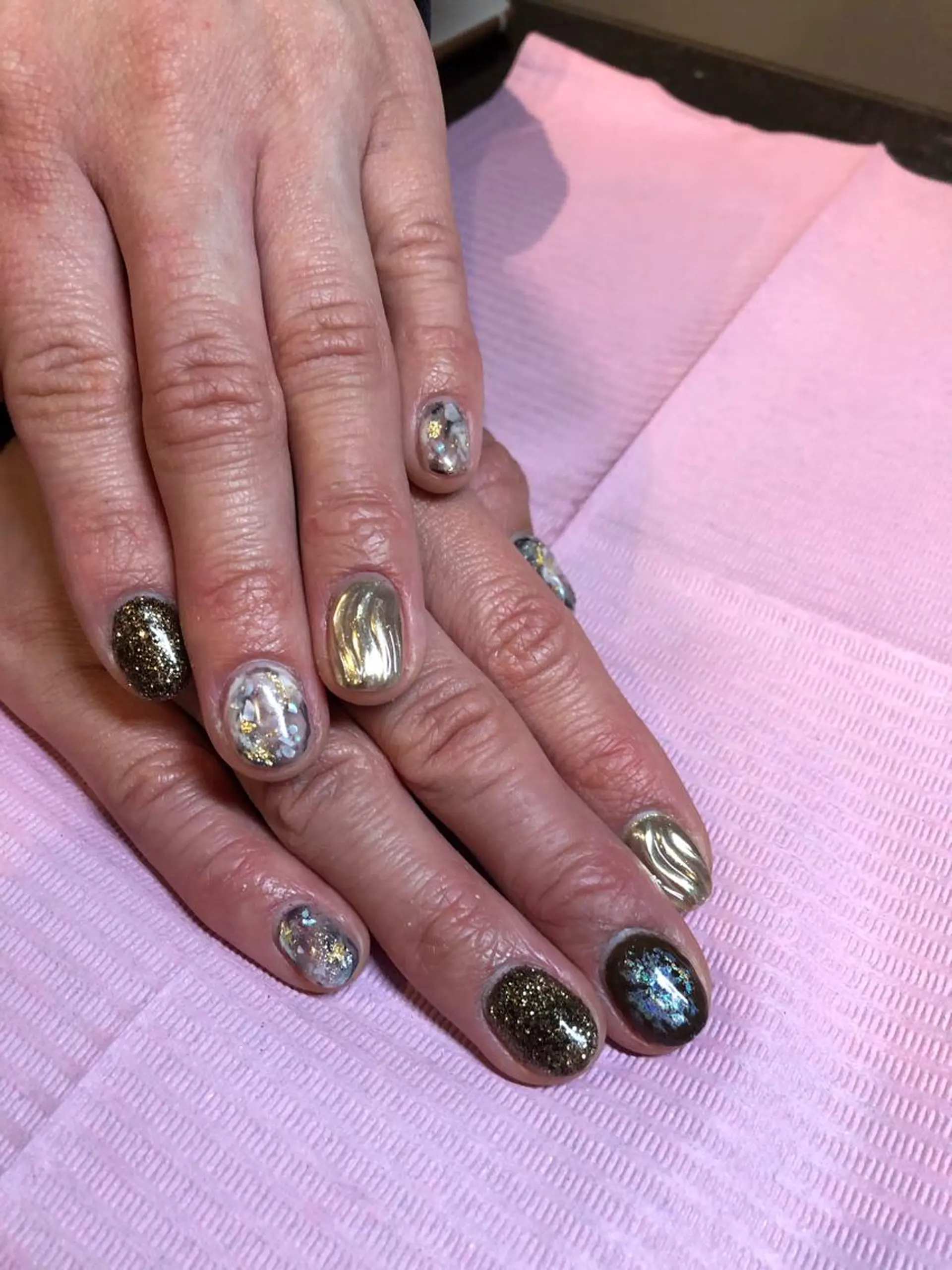 ショート ネイル ハンドネイル ハンドケア 💎ビューティサロン 湘南　RIRAN💎のネイルデザイン