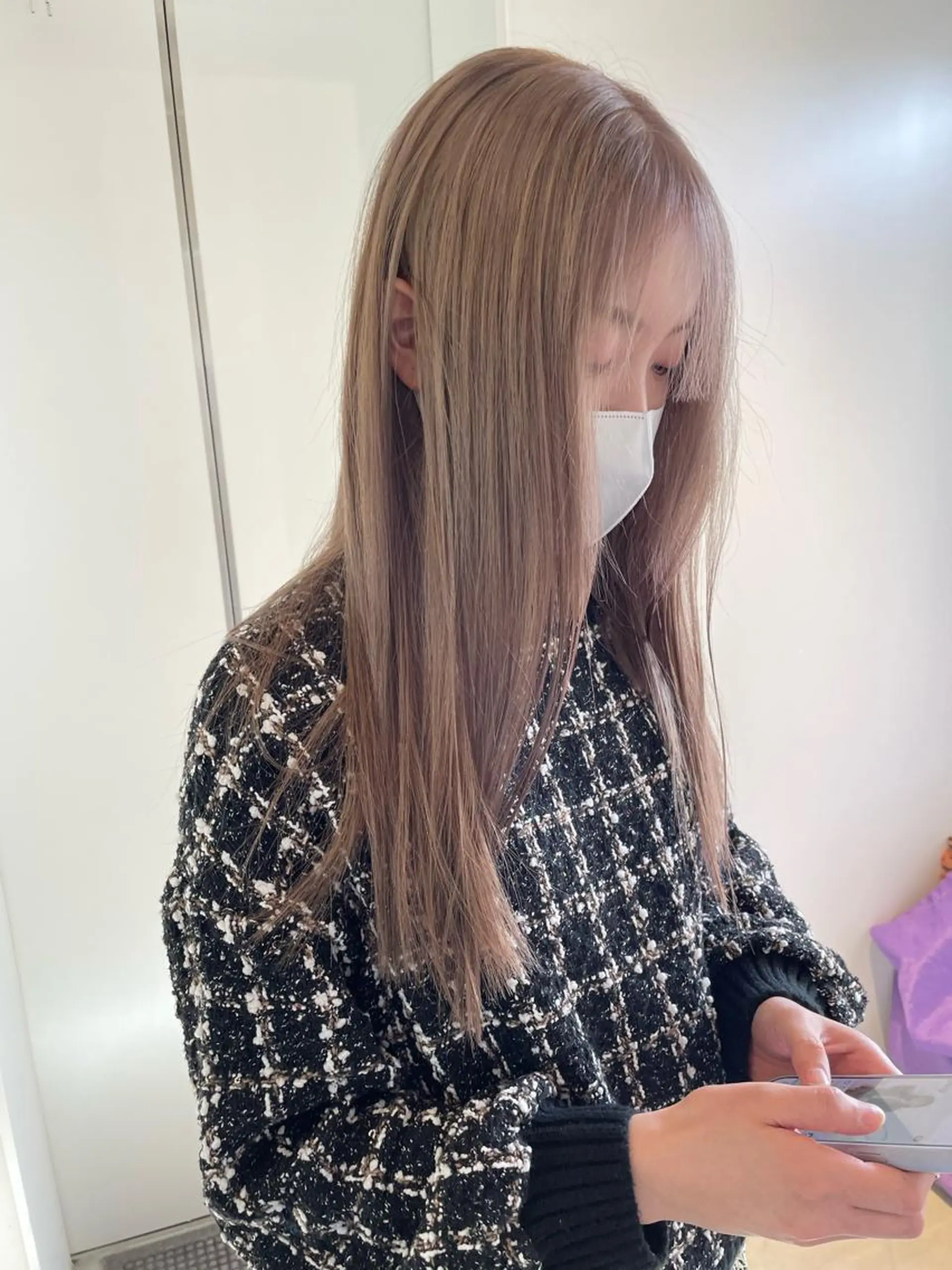 ロング カラー ヘアアレンジ ベージュカラー ミルクティーベージュ カット ヘアカラー トリートメント 🎗秋山勇 /三宮指名No.1のヘアスタイル