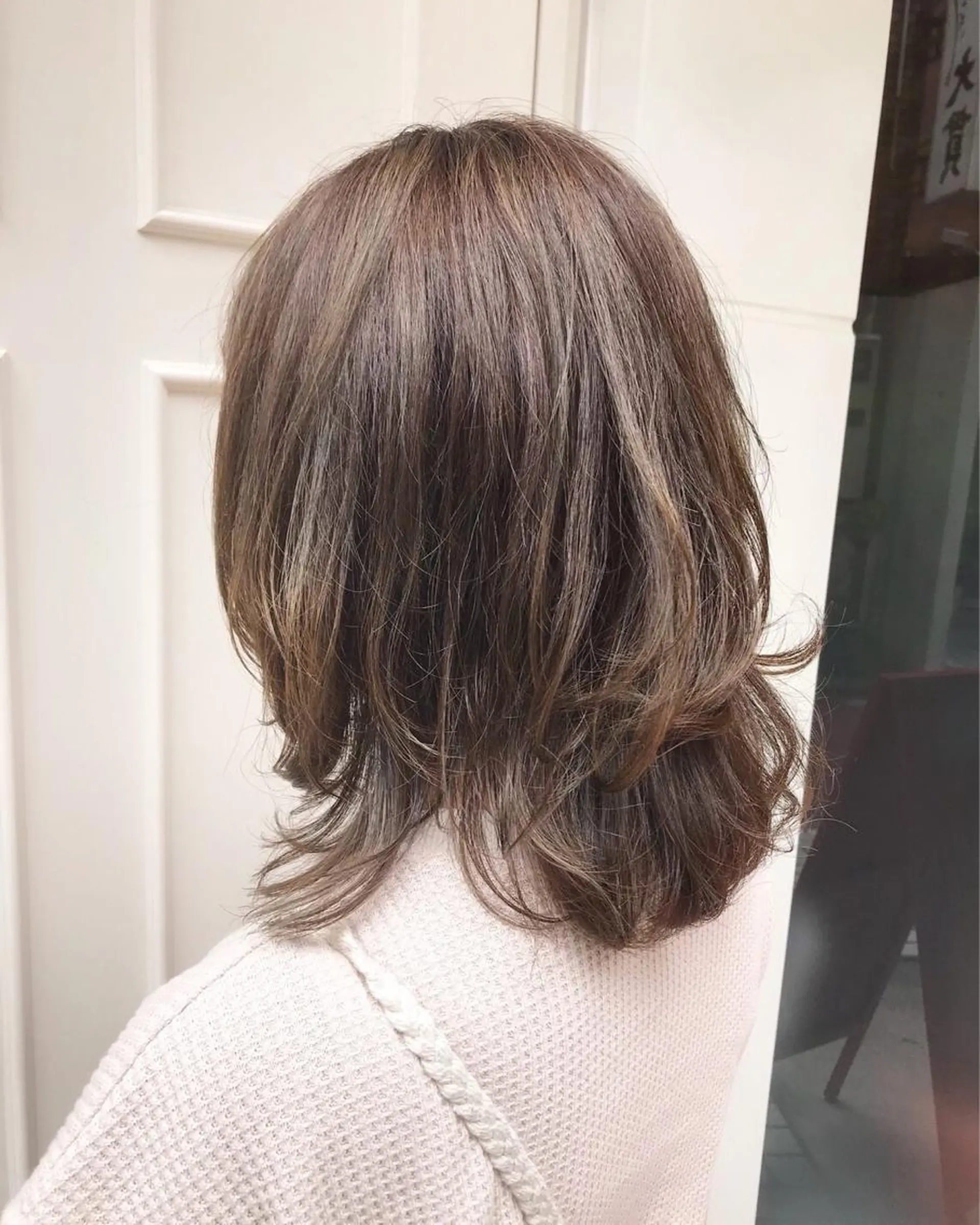 ミディアム カラー ベージュカラー ハイライトカラー ハイライト 💈Blanco💈 カラー&ケア🌈のヘアスタイル