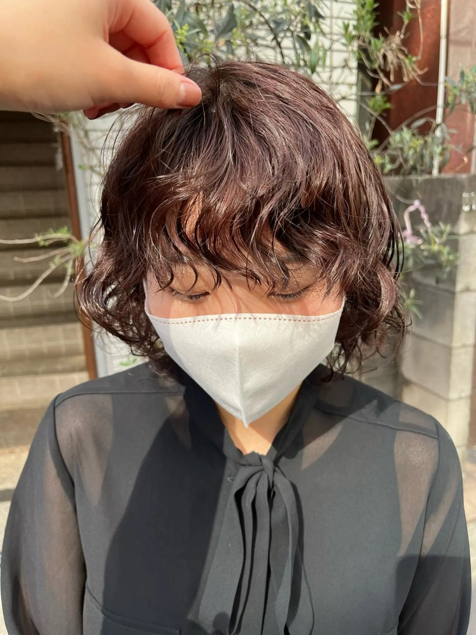 ミディアム パーマ パーマ 🍋暖色カラーヘアア レンジniina🍋のヘアスタイル