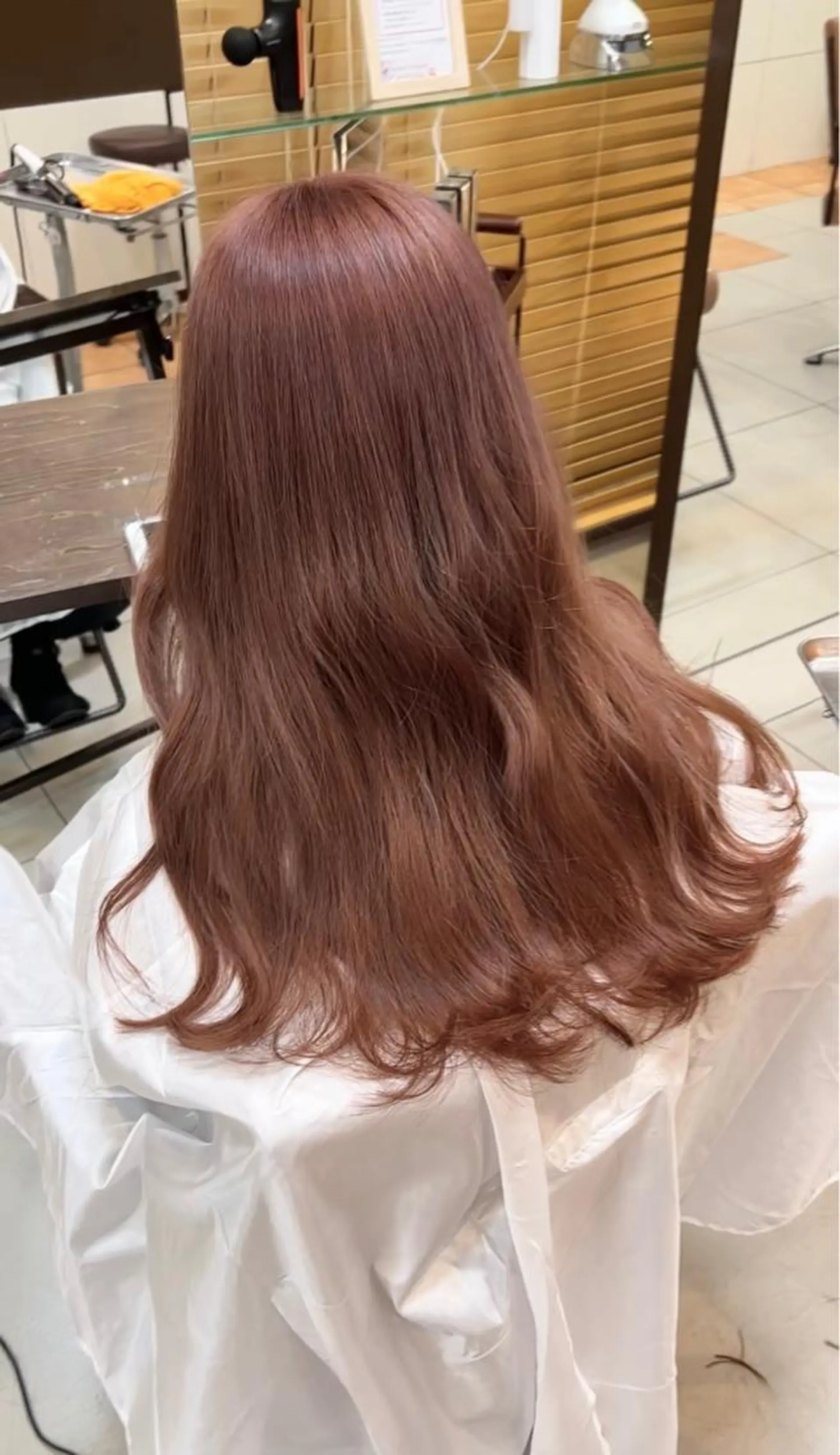 ロング カラー ベージュカラー ピンクカラー ピンクベージュ SOYONなんば店 ／韓国風のヘアスタイル