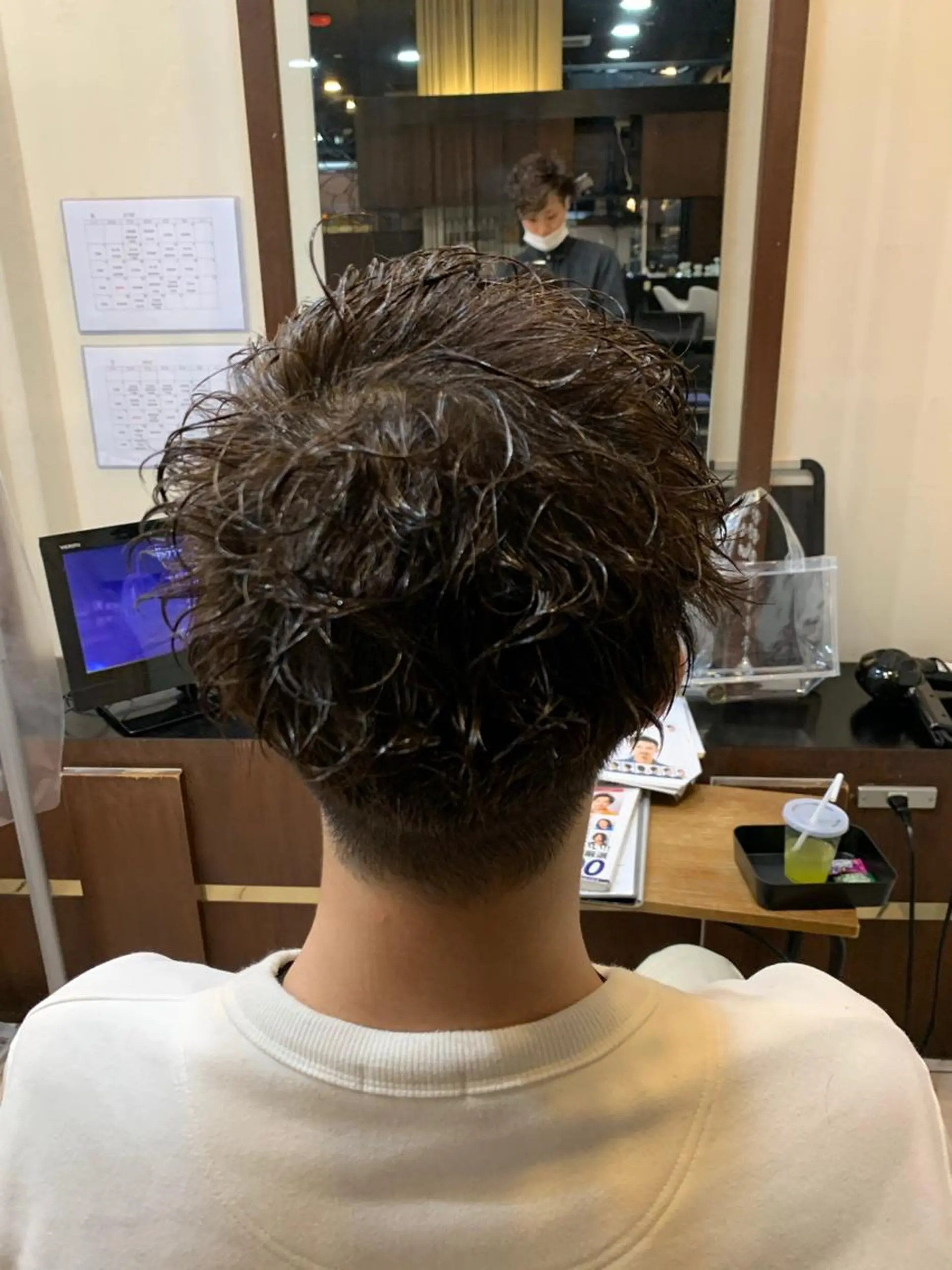 ショート パーマ メンズ メンズパーマ ❣️モードケイズ塚口 和田一将のヘアスタイル
