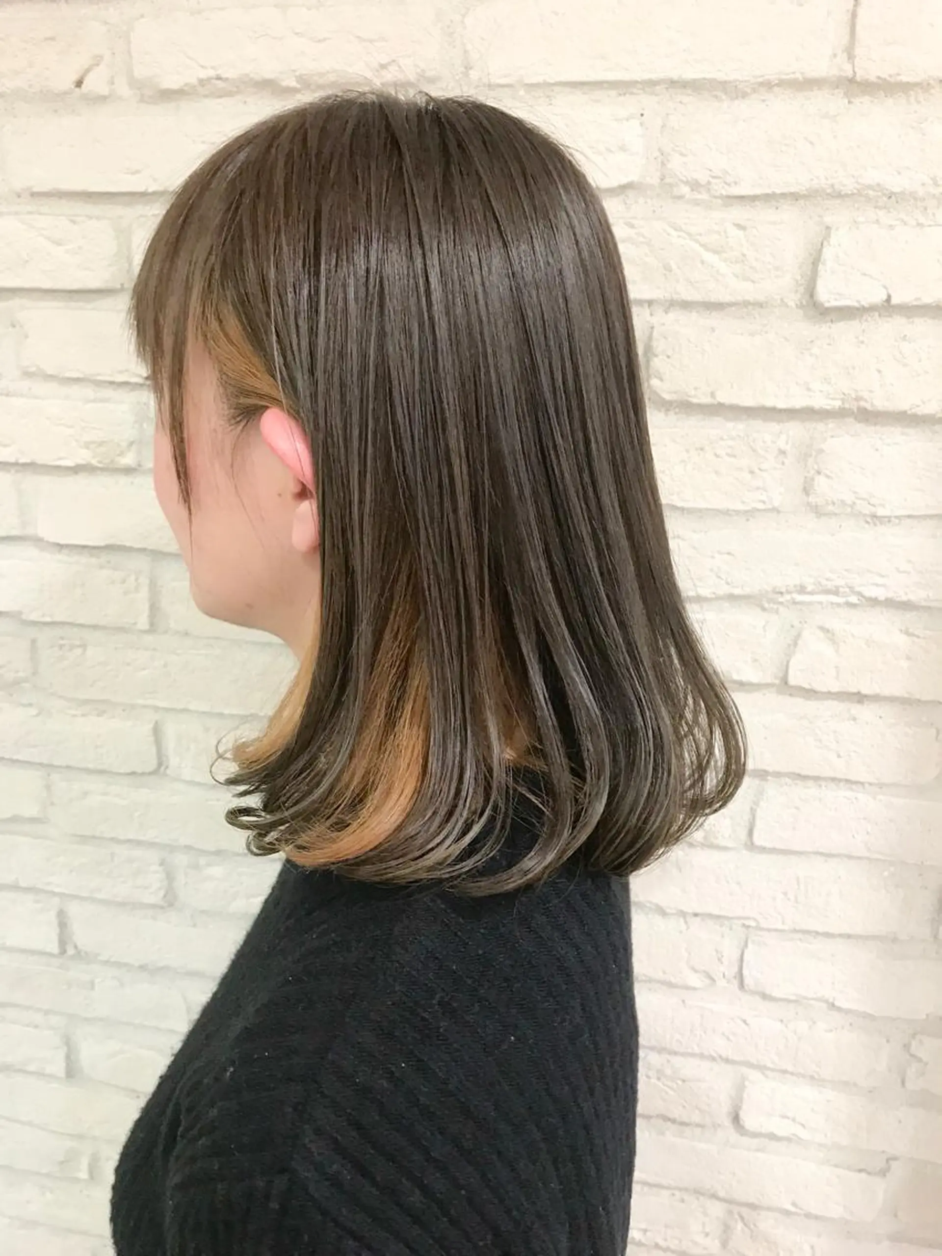 ミディアム カラー ベージュカラー インナーカラー 横浜🍒カット エクステ／RIEのヘアスタイル