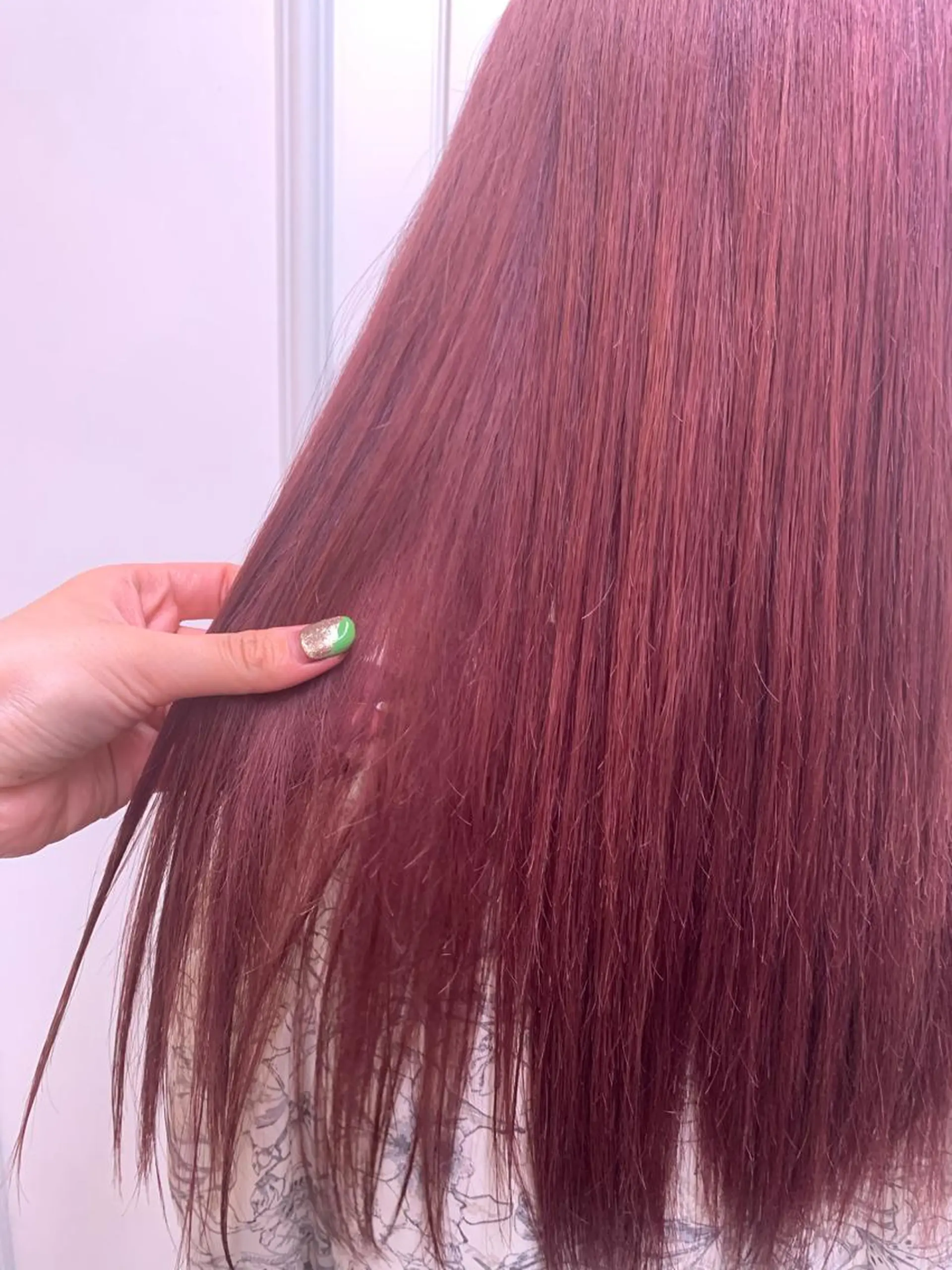セミロング カラー ヘアアレンジ 💕ブリーチカラー☁ 髪質改善💖サワのヘアスタイル
