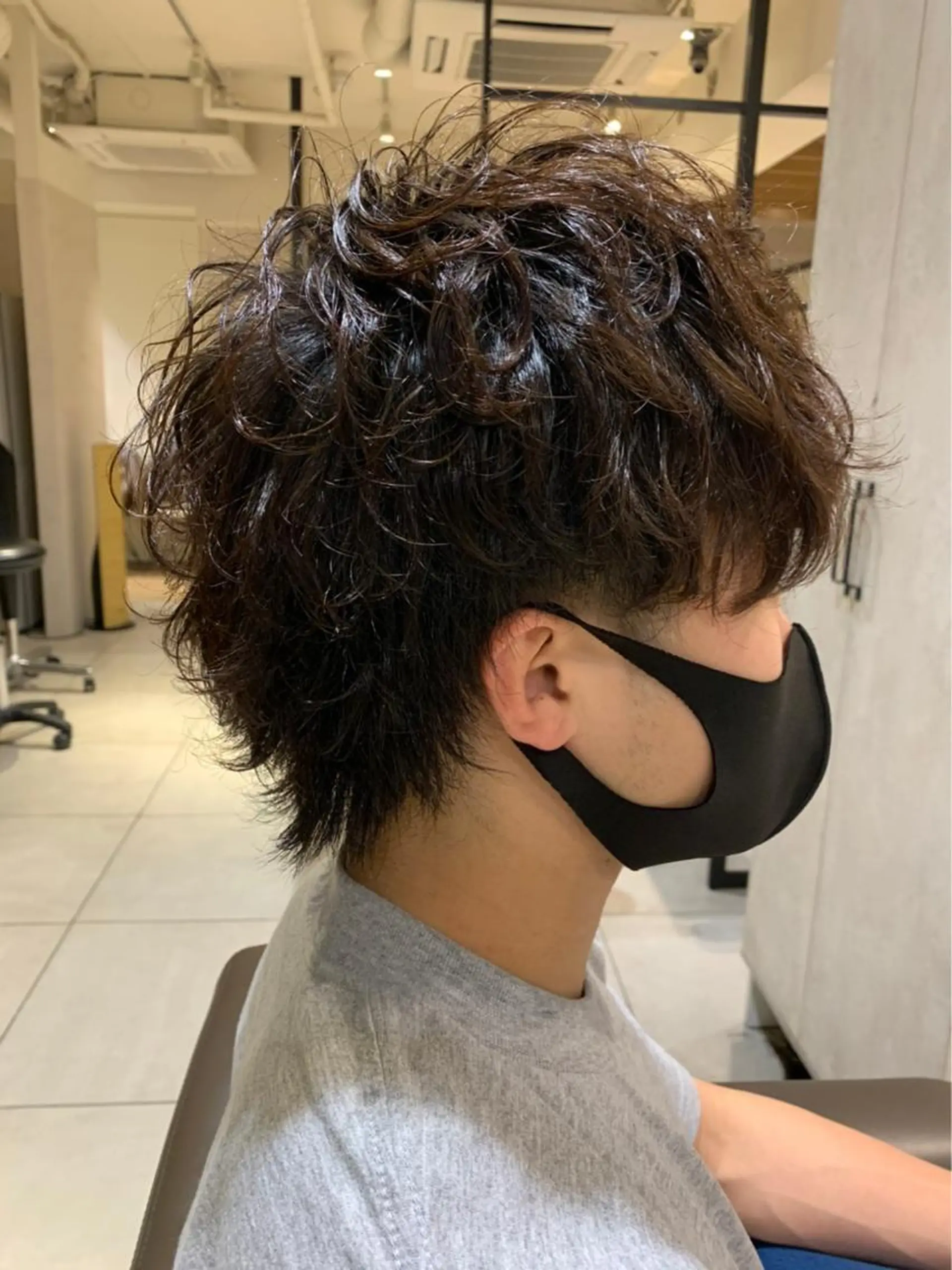 パーマ ヘアアレンジ メンズ 縮毛矯正 トリートメント 乾かすだけでサラ艶に /髪質改善西村涼太のヘアスタイル