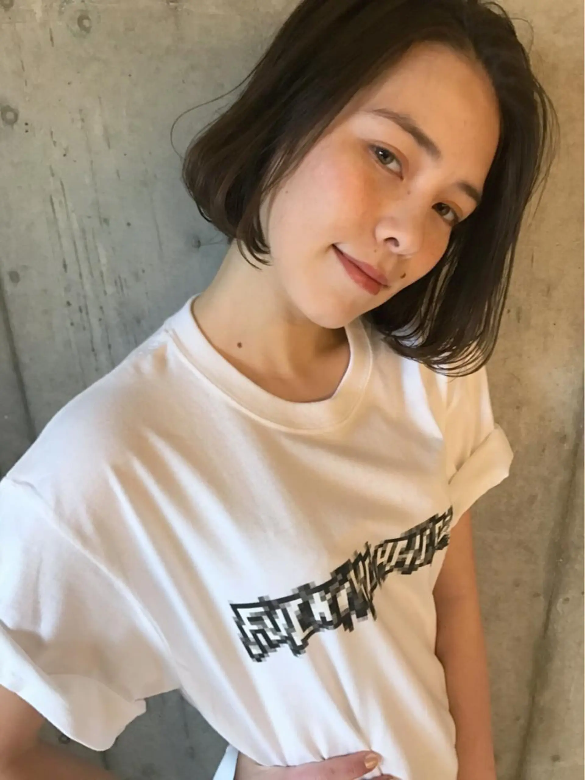 ミディアム カット ヘアカラー 縮毛矯正 トリートメント 🌈透明感カラー🌈 ✨飛田　ケイのヘアスタイル