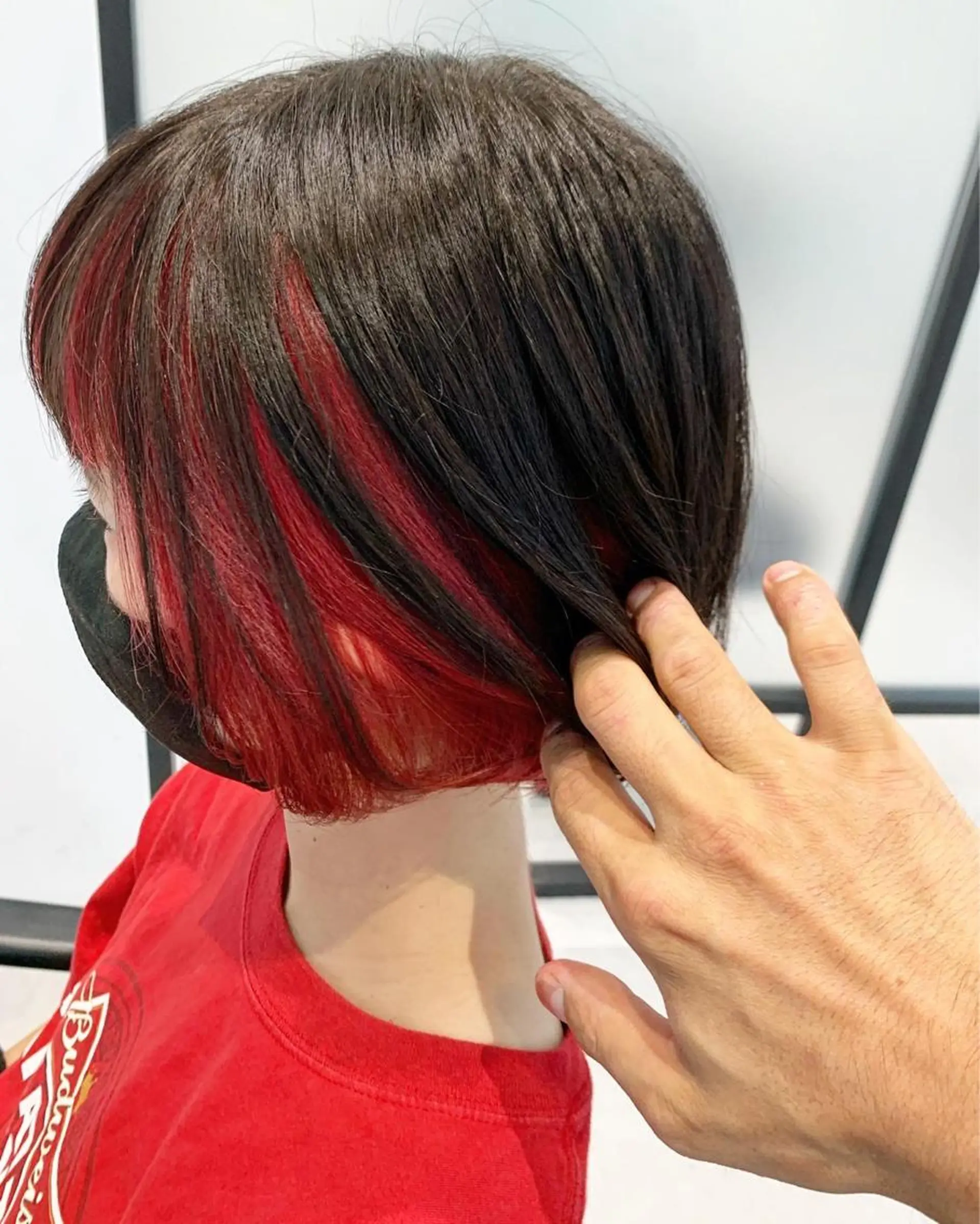 ショート カラー ショートボブ インナーカラー レッドカラー ボブ ショートヘア カット ヘアカラー トリートメント GO TODAY シェアサロン 名古屋パルコ所属・仲地 大地のヘアスタイル