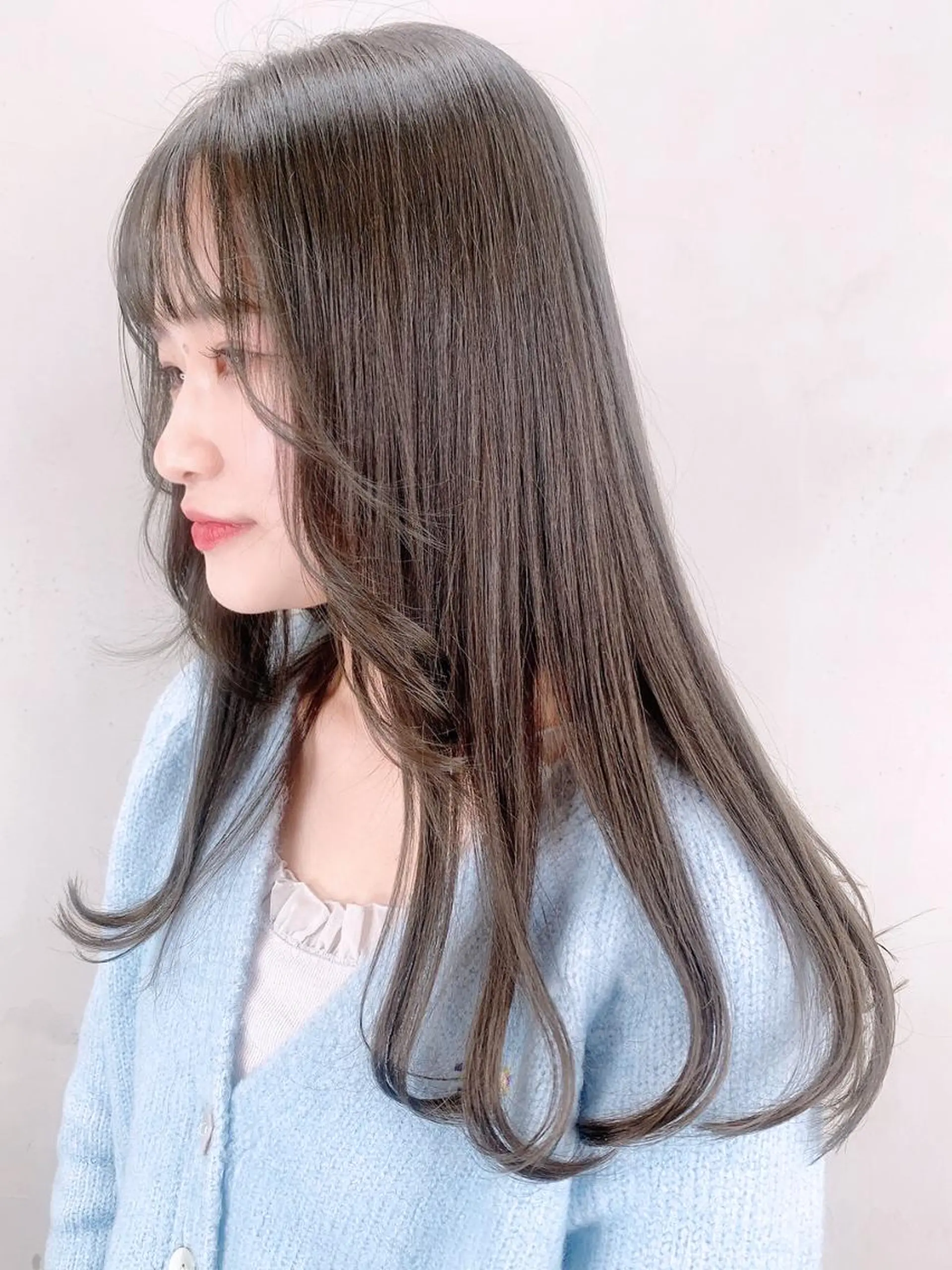 セミロング カラー パーマ ヘアアレンジ ベージュカラー ピンクカラー ピンクベージュ ITbyALBUM 中野店のヘアスタイル