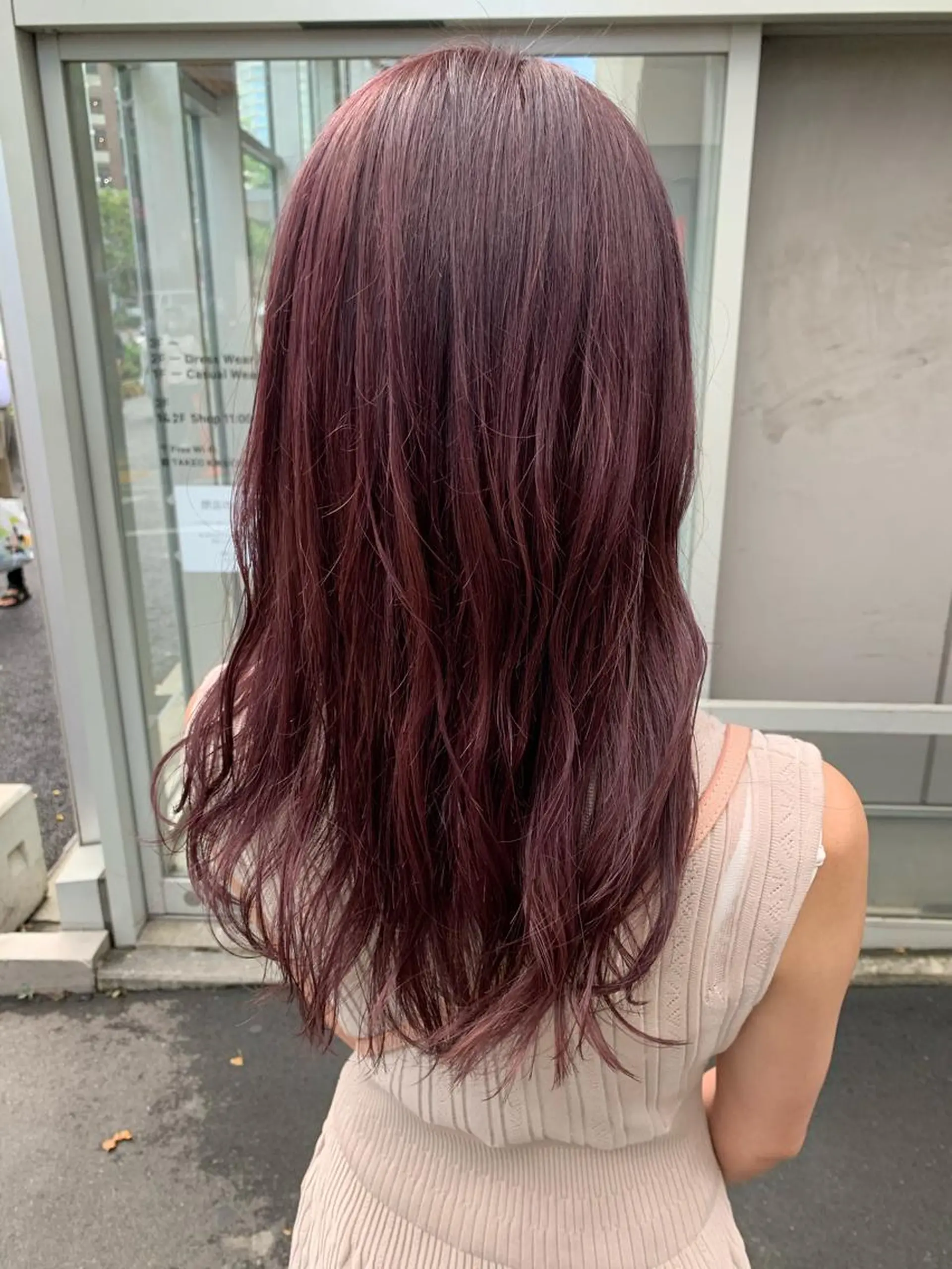 セミロング カラー パーマ アッシュ パープルカラー パープルアッシュ 大人かわいい💍🤍 ボブ/ショートボブのヘアスタイル