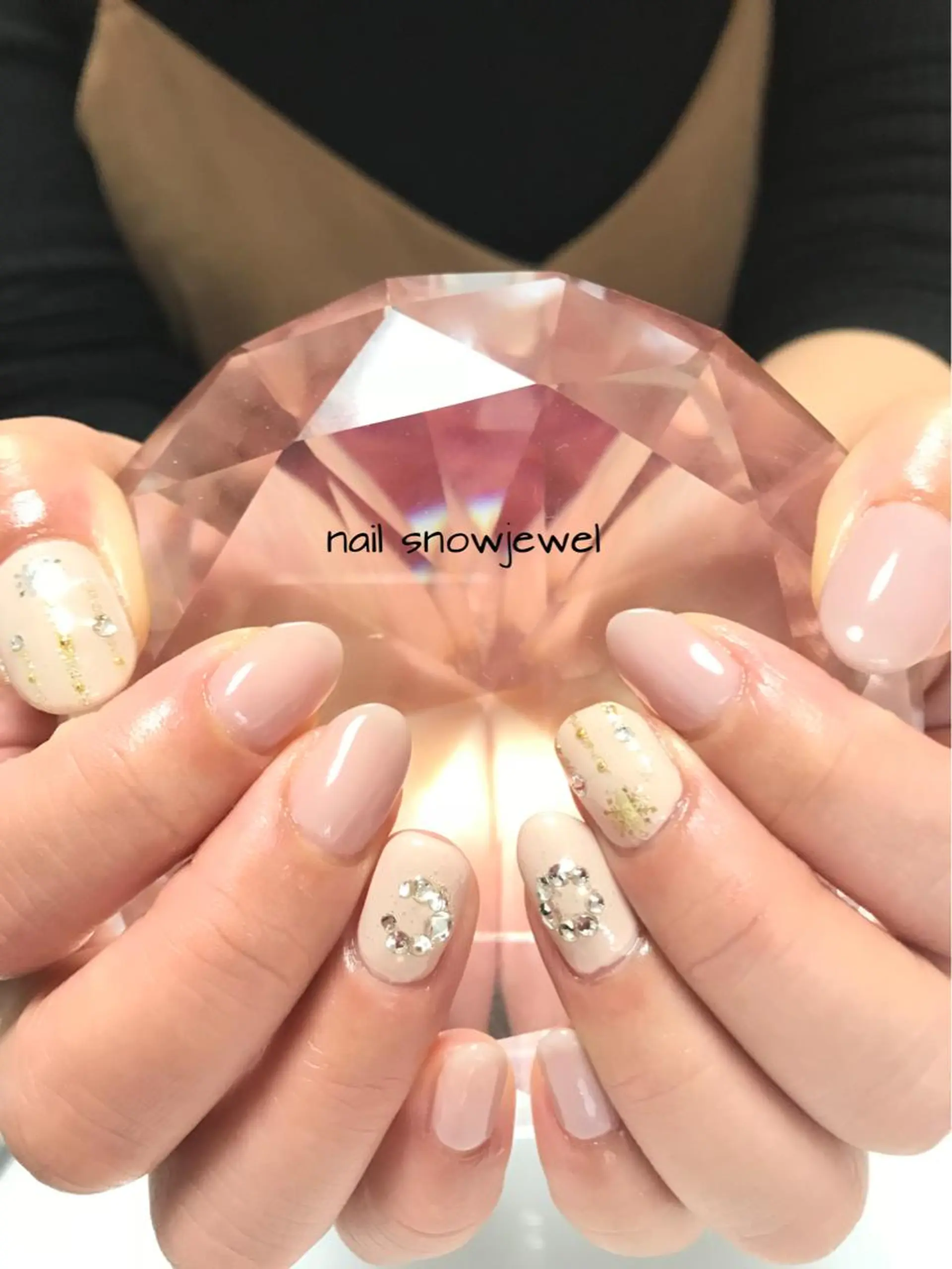 ネイル 冬ネイル クリスマス nail snowjewelのネイルデザイン