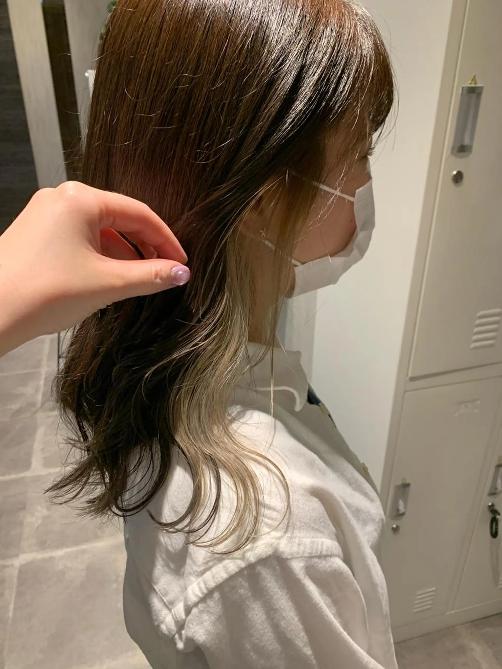 カラー REI 🫧 暖色カラー/ボブのヘアスタイル