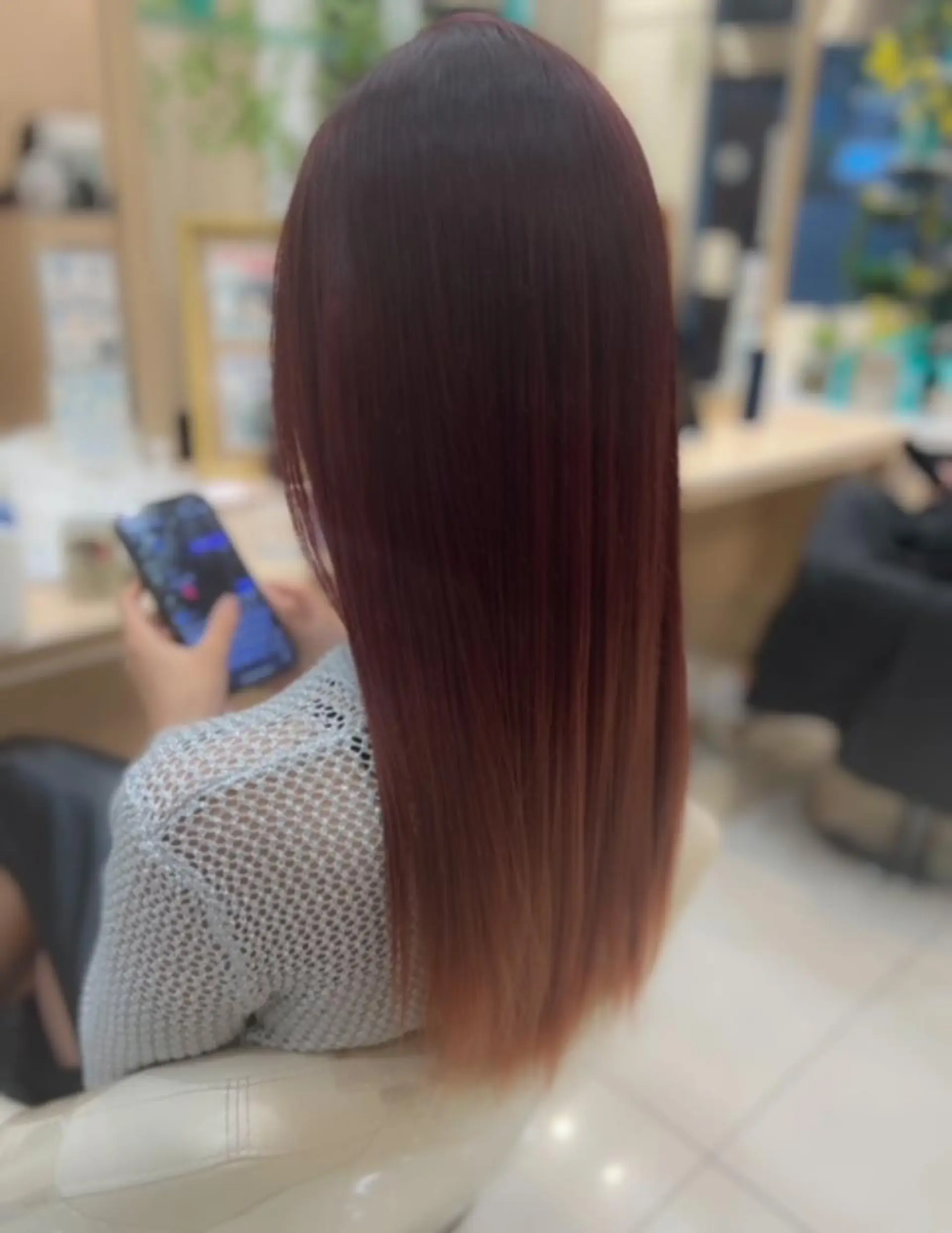 ロング ヘアカラー 森 瑠海のヘアスタイル