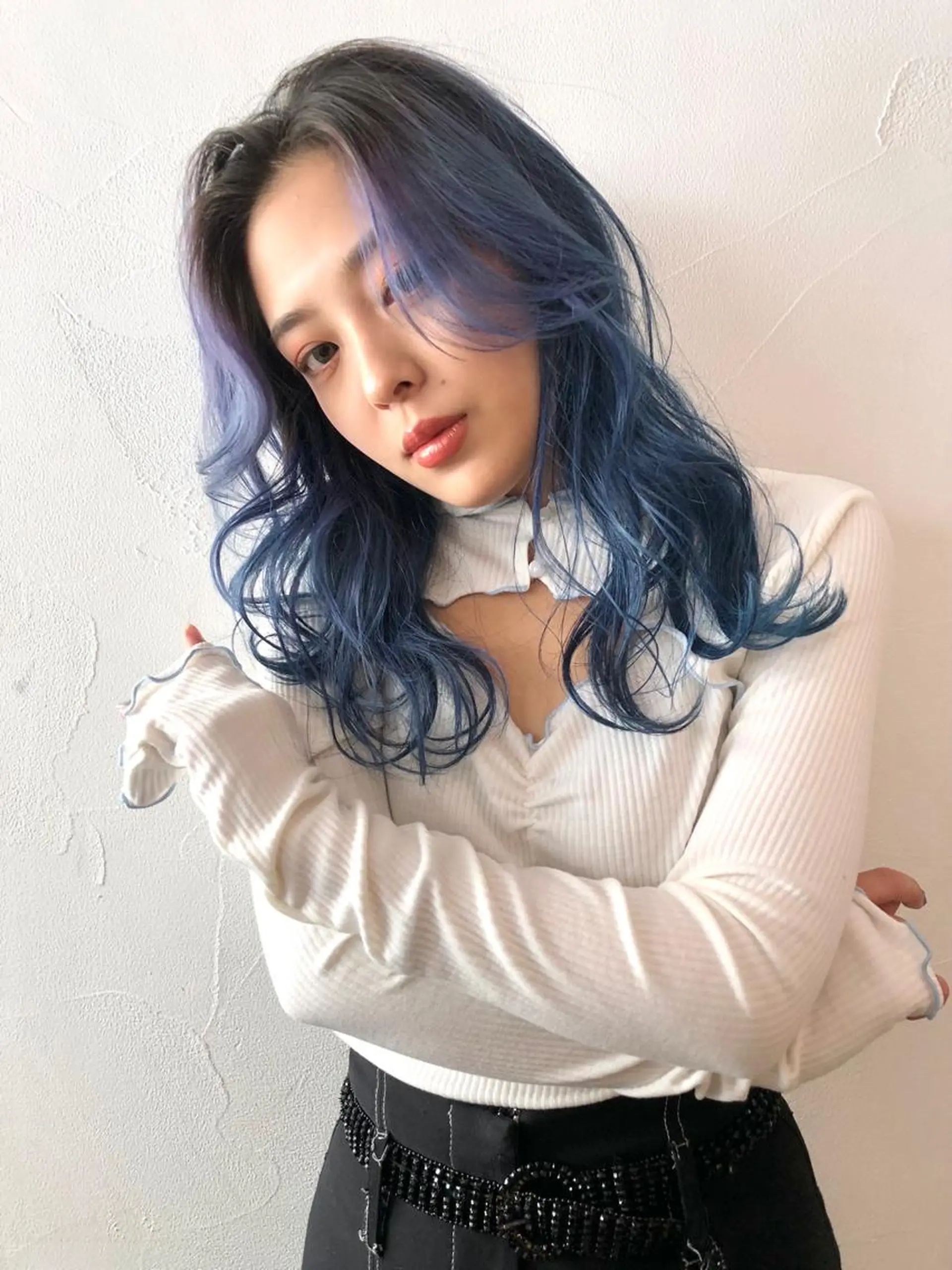ロング 縮毛矯正、 押野七大のヘアスタイル