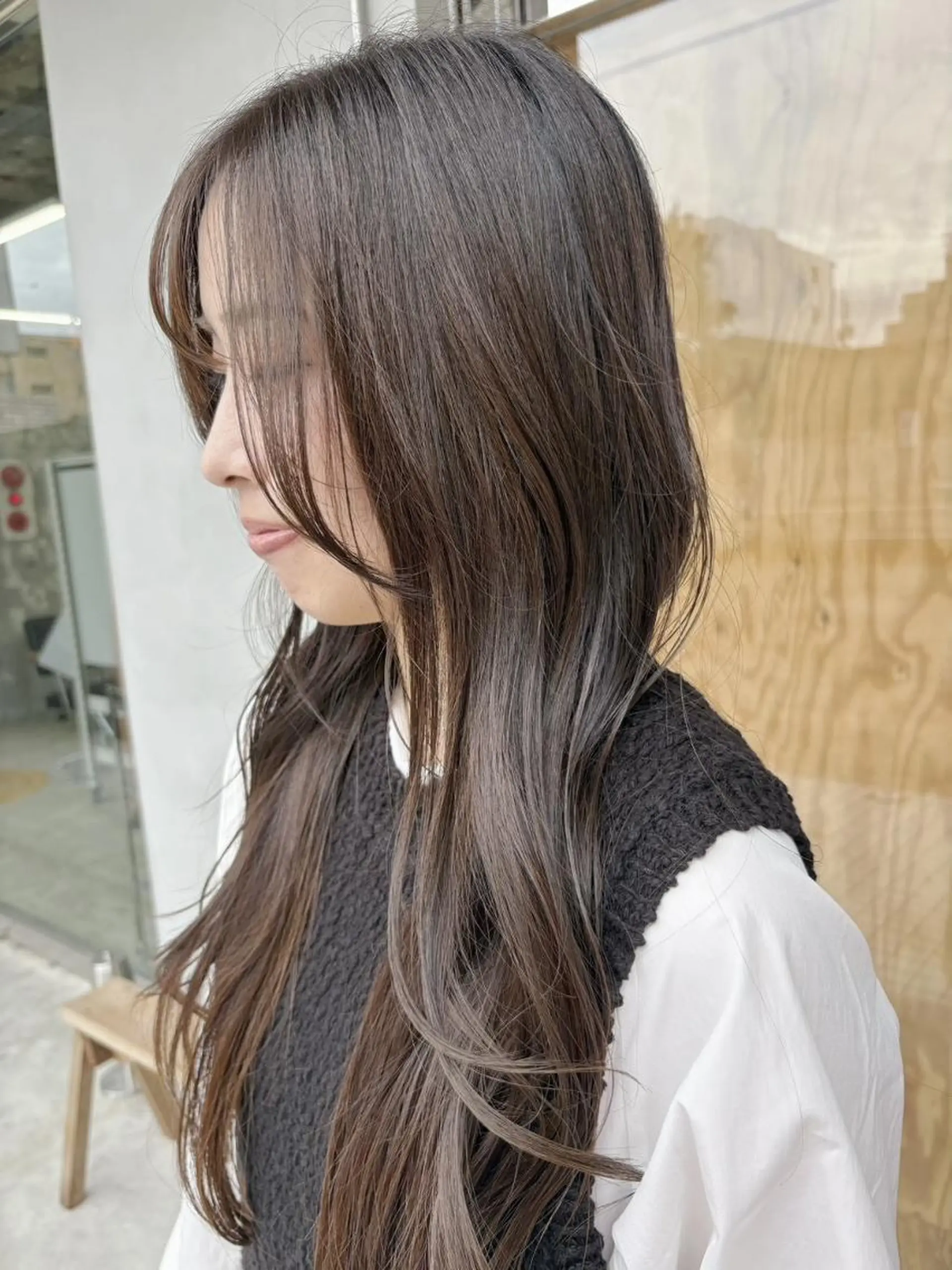 ロング カラー ブラウンカラー レイヤーカット カット ヘアカラー トリートメント 《パーマ・ショート》 くりーわ🌰ゆいなのヘアスタイル