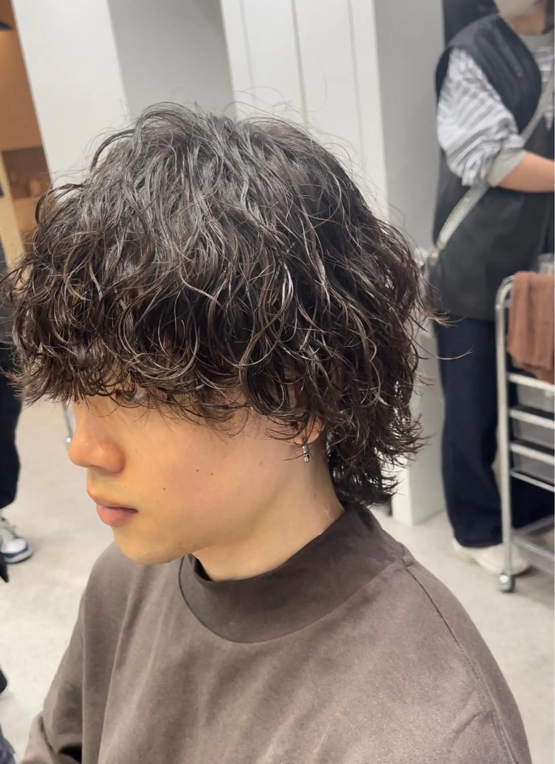 ショート パーマ メンズ メンズパーマ 波巻きパーマ カット メンズカット/パーマ /KAKERUのヘアスタイル