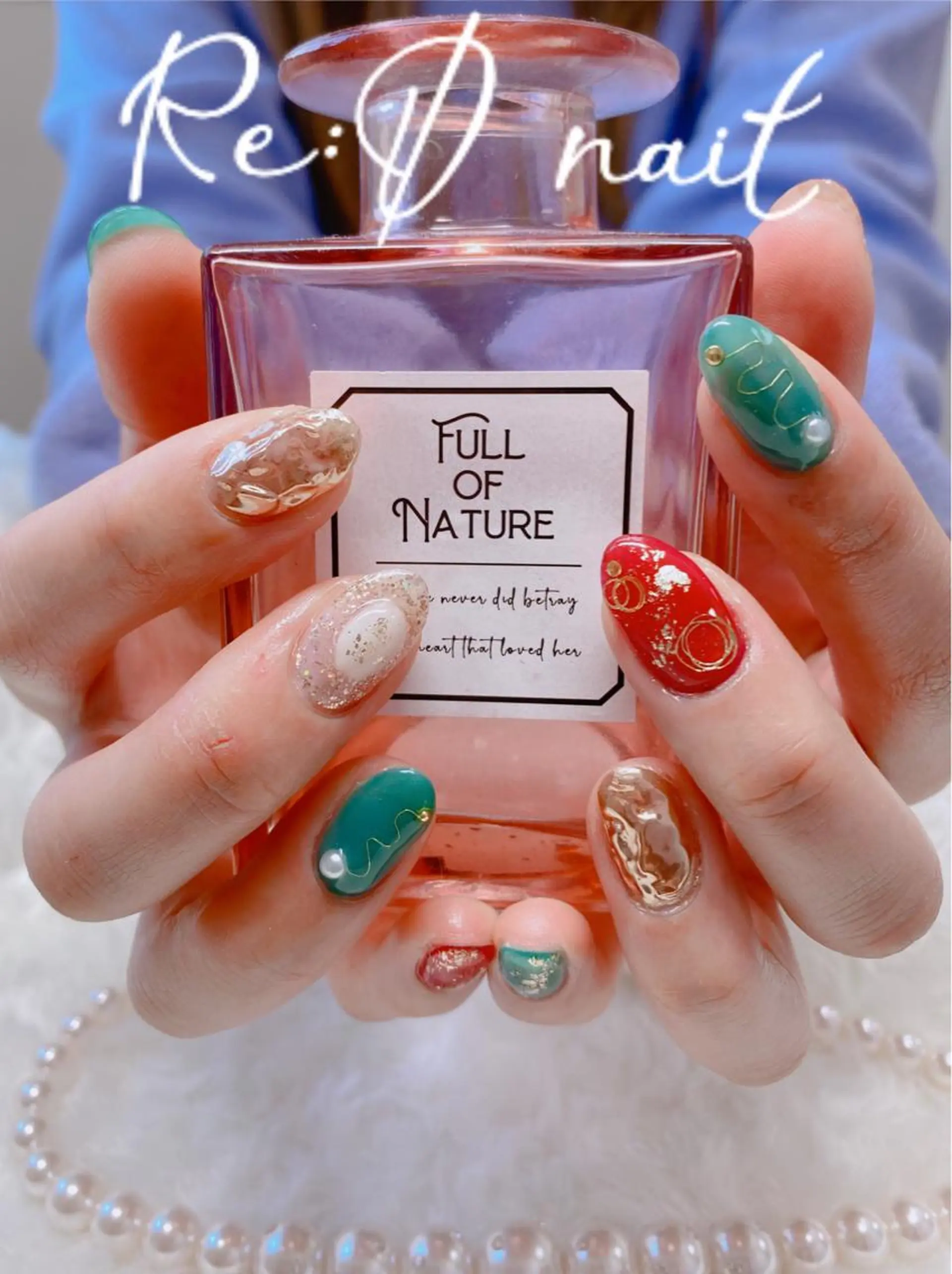 ネイル ハンドネイル Re:Ø nail 🩵TSUJIのネイルデザイン