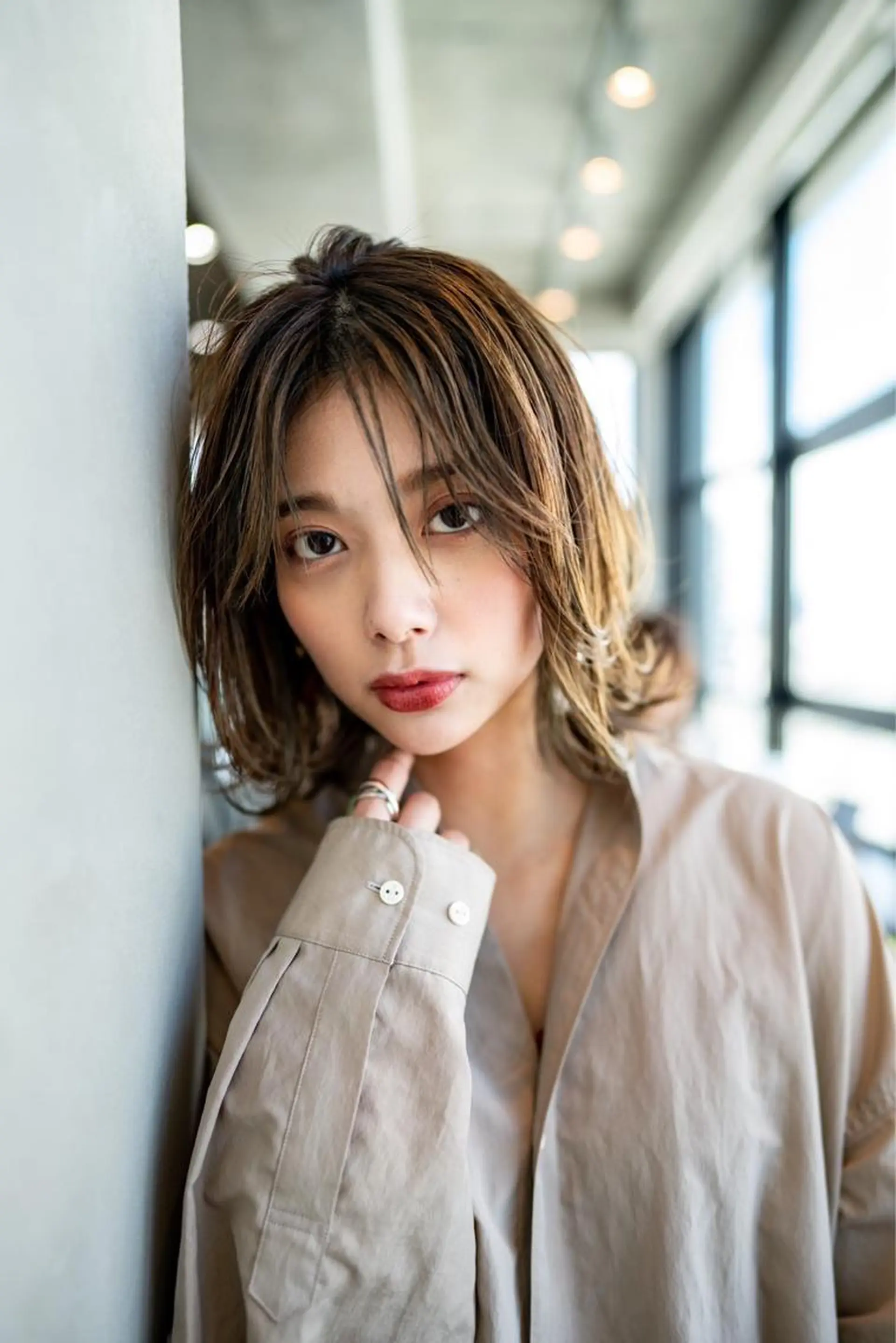 ミディアム カラー カット ヘアカラー トリートメント 🉐レイヤー/塩見 弘樹🉐渋谷のヘアスタイル