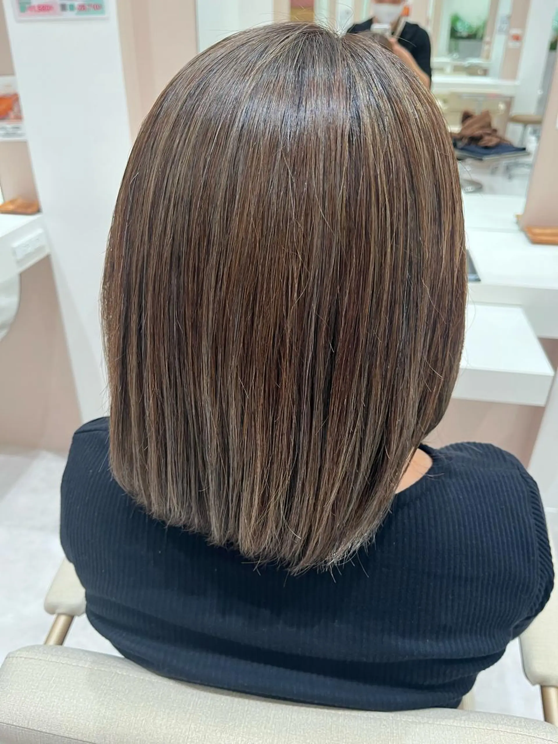 ミディアム カラー 桑原 りゆのヘアスタイル