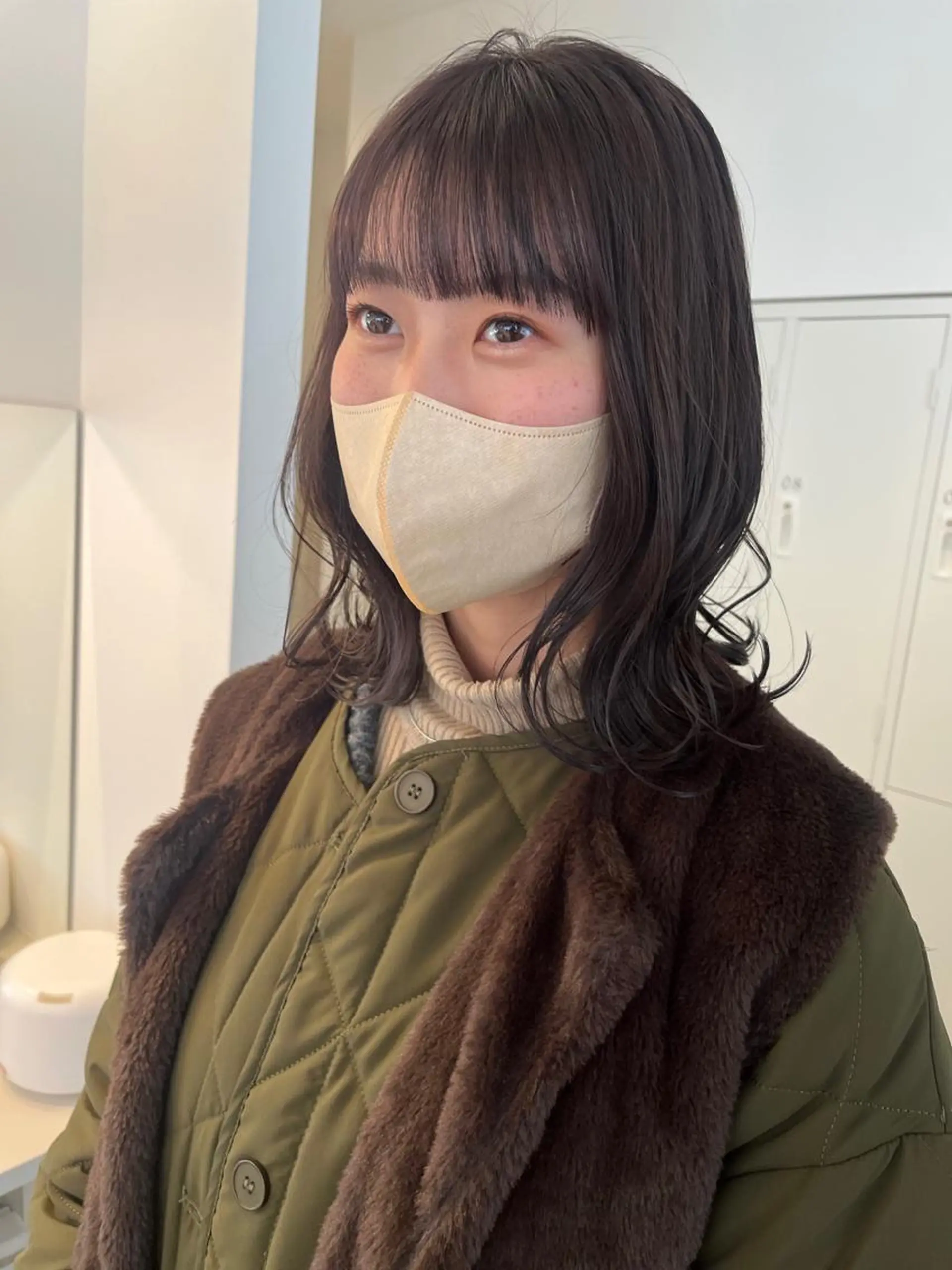 ミディアム 韓国風ヘア カット ヘアカラー トリートメント SOYON 🤍CHIZU🤍.のヘアスタイル