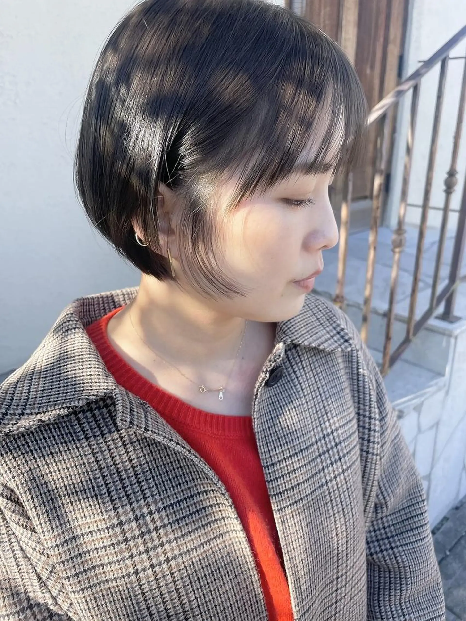 ショート ヘアカラー トリートメント 吉井 凜音のヘアスタイル