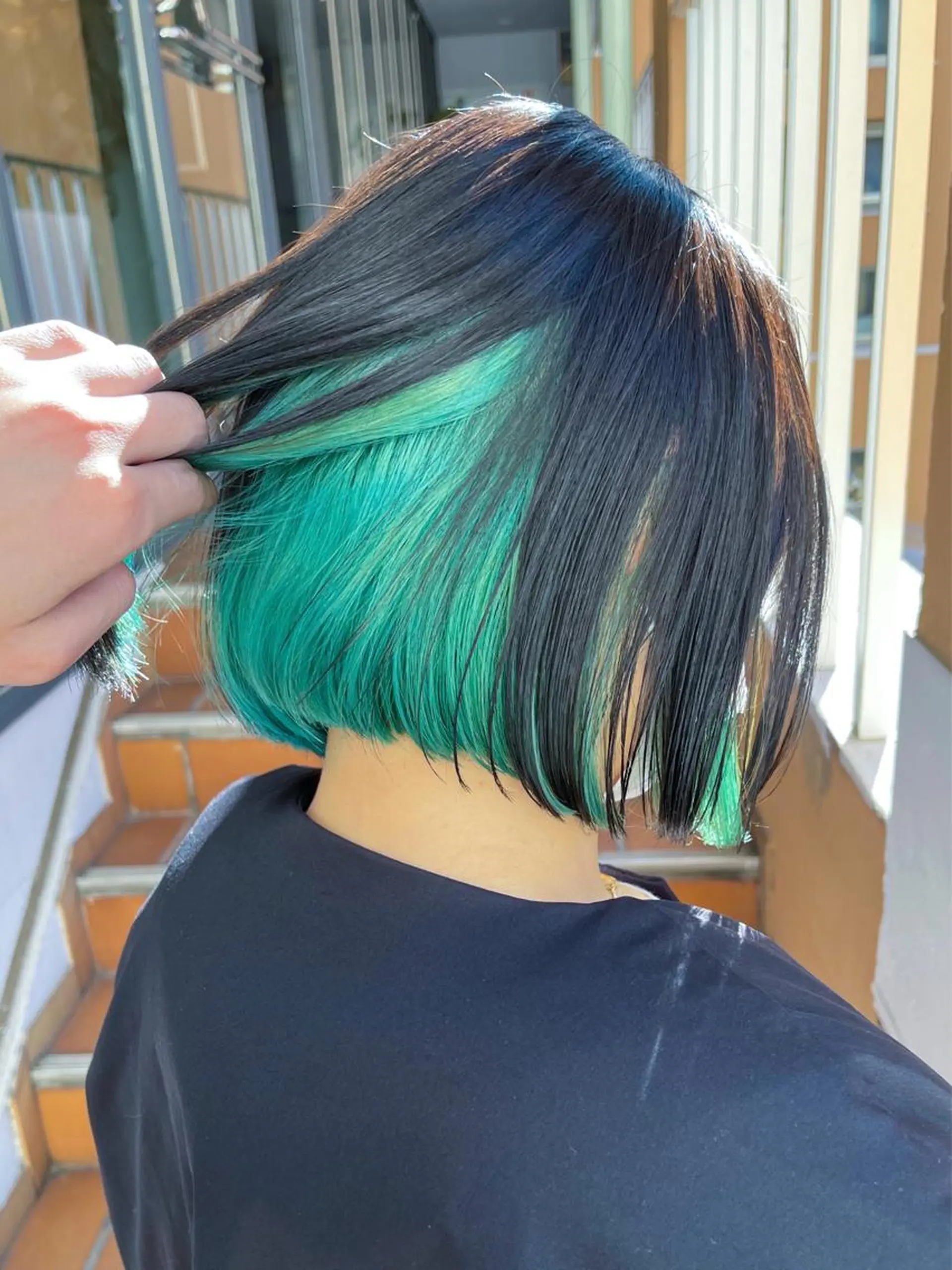 ミディアム カラー ヘアアレンジ メンズ メンズインナーカラー インナーカラー カット ヘアカラー トリートメント ヘアセット 社内1メンズ担当✨ 毛流れパーマ鈴木瑛也のヘアスタイル