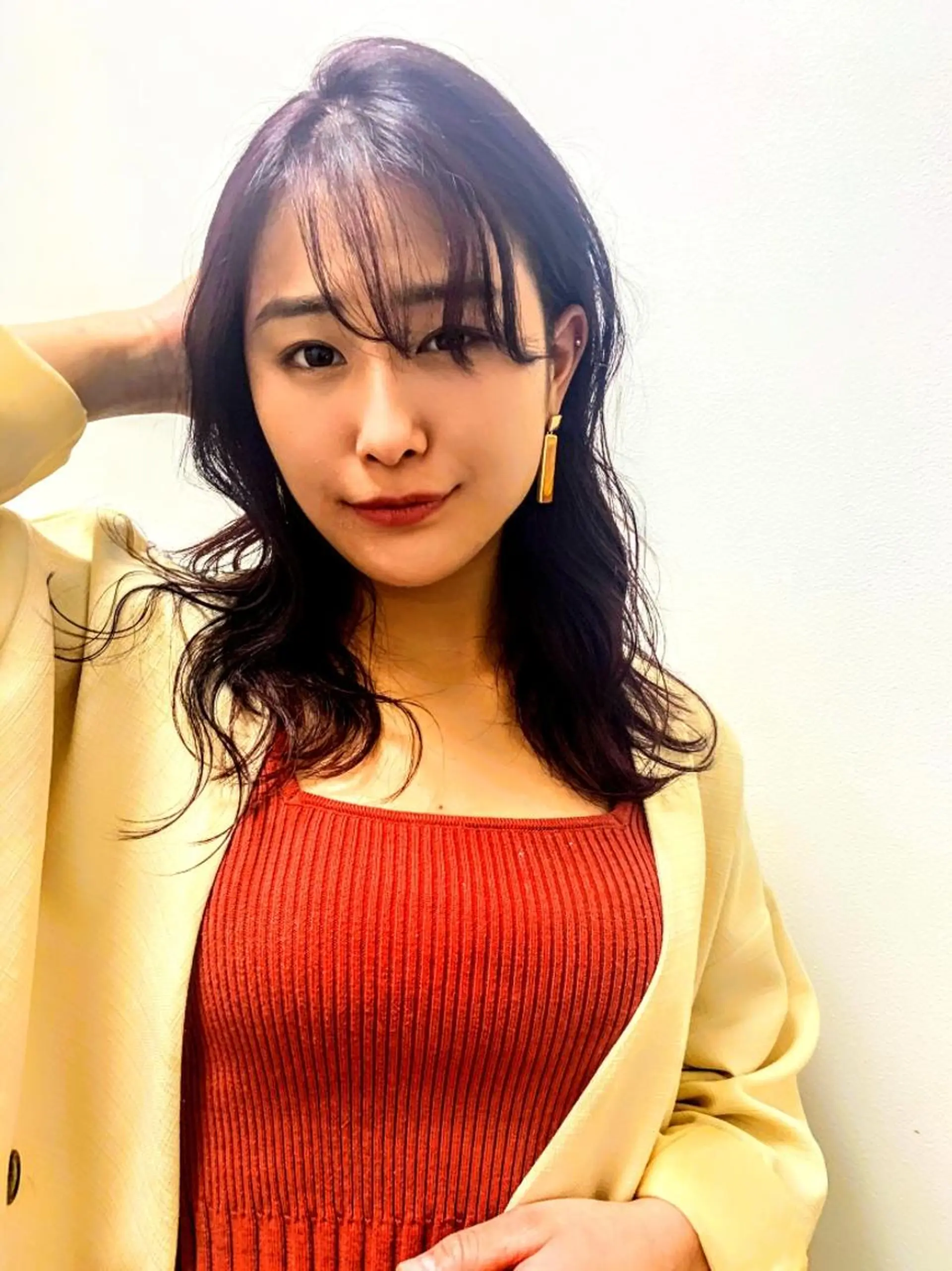 セミロング パープルカラー 高橋 誉幸のヘアスタイル