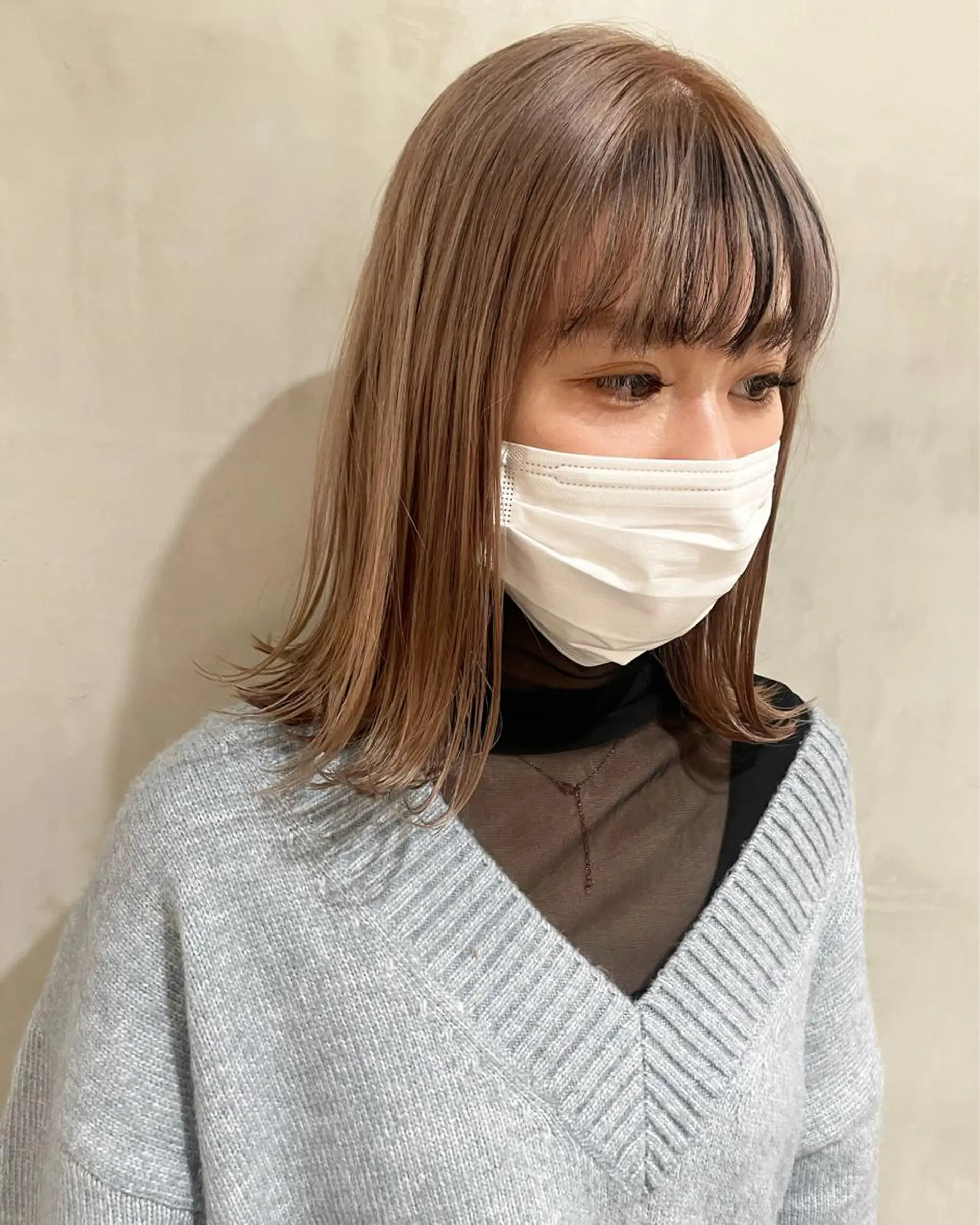 ミディアム カラー カット ヘアカラー トリートメント 優 作のヘアスタイル